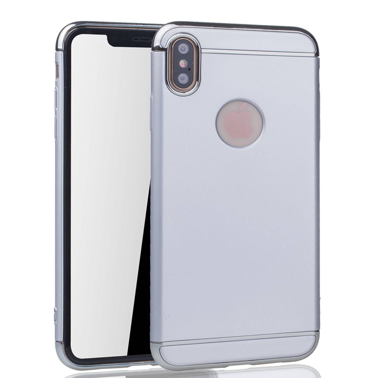 Apple iPhone XS Max Handyhülle Backcover Silber