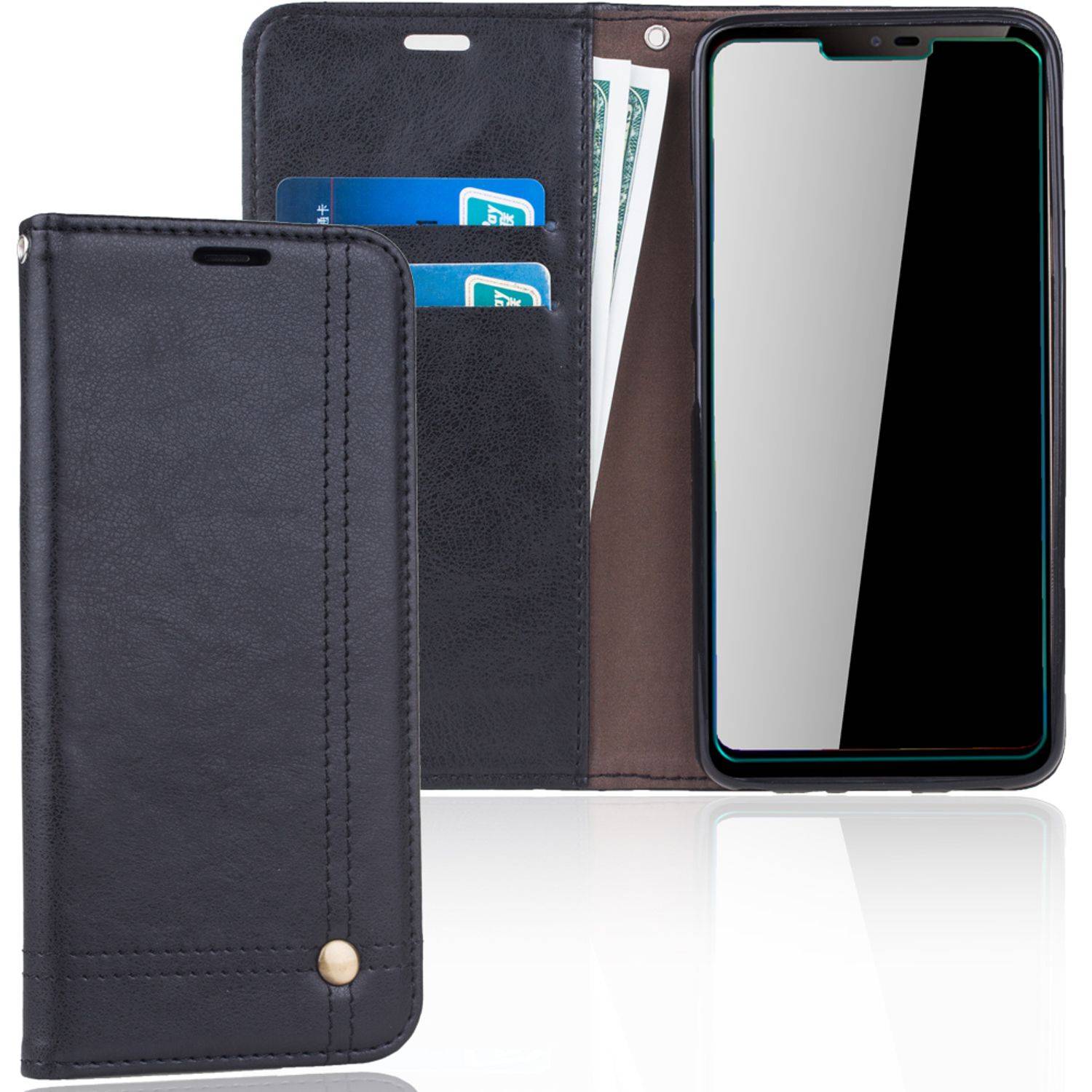LG G7 Handyhülle Bookcover Schwarz