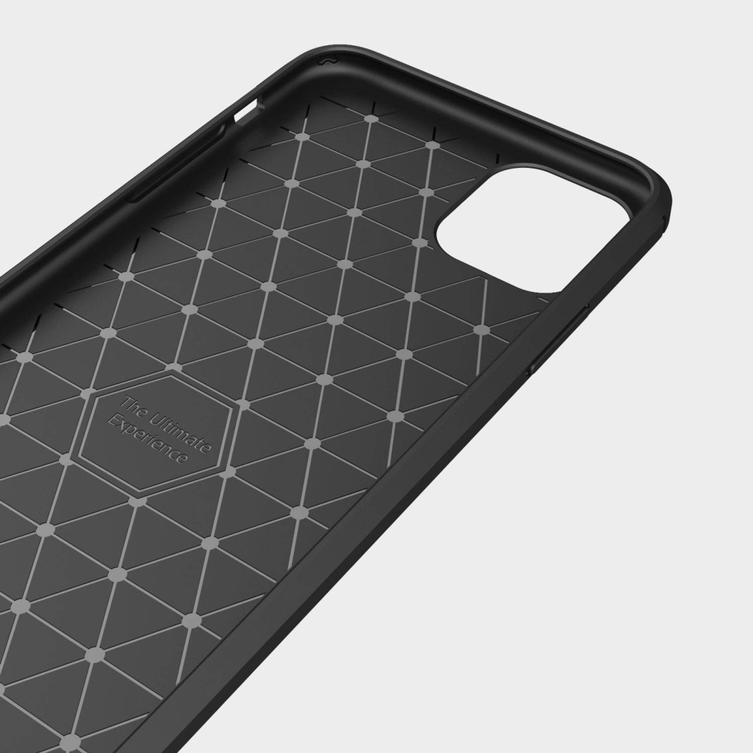 Apple iPhone 11 Handyhülle Carbon Optik Backcover Grau