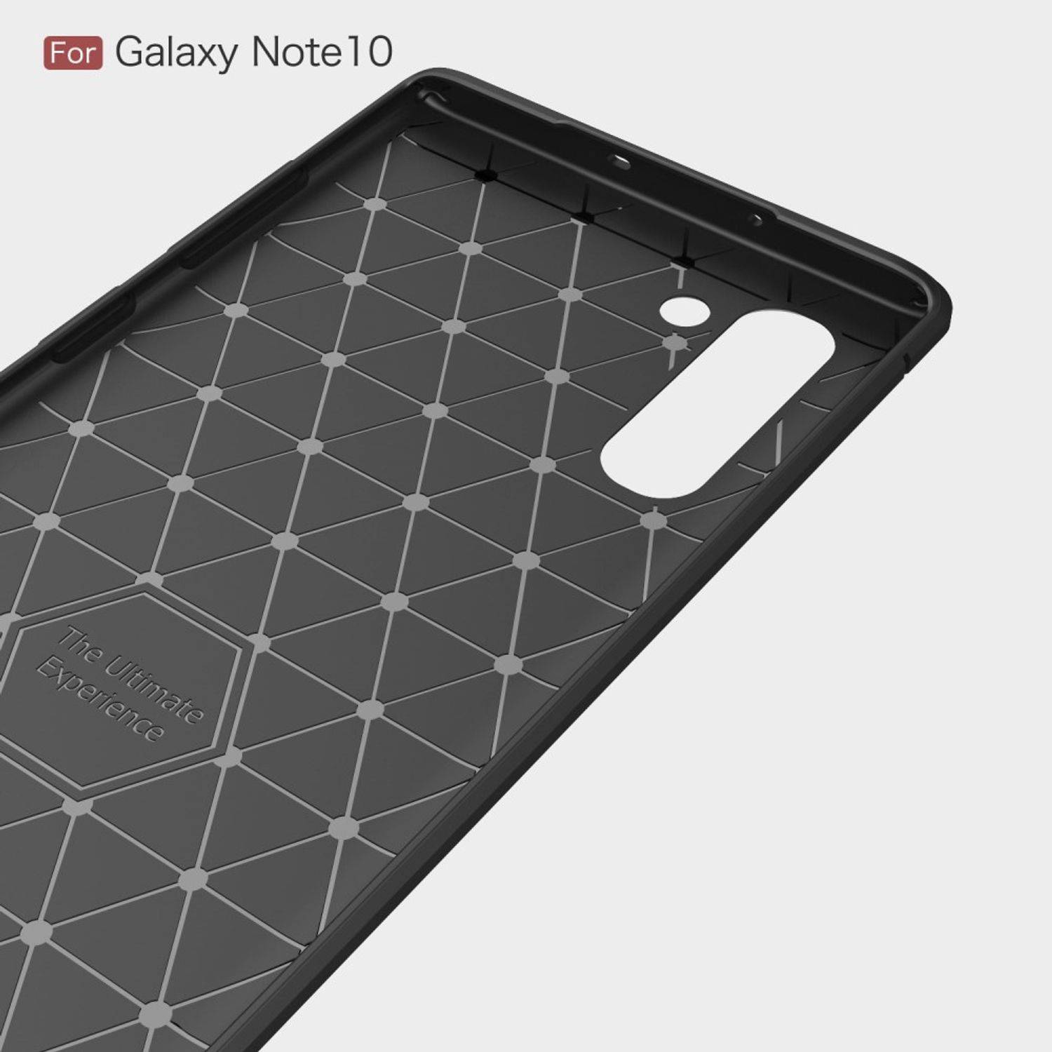 Samsung Galaxy Note 10 Handyhülle Carbon Optik Backcover Blau
