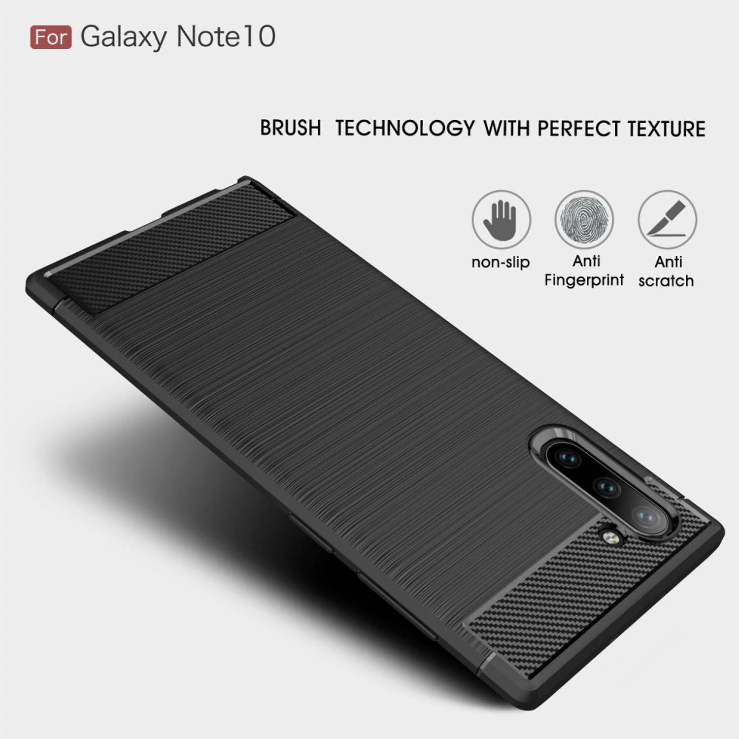 Samsung Galaxy Note 10 Handyhülle Carbon Optik Backcover Blau