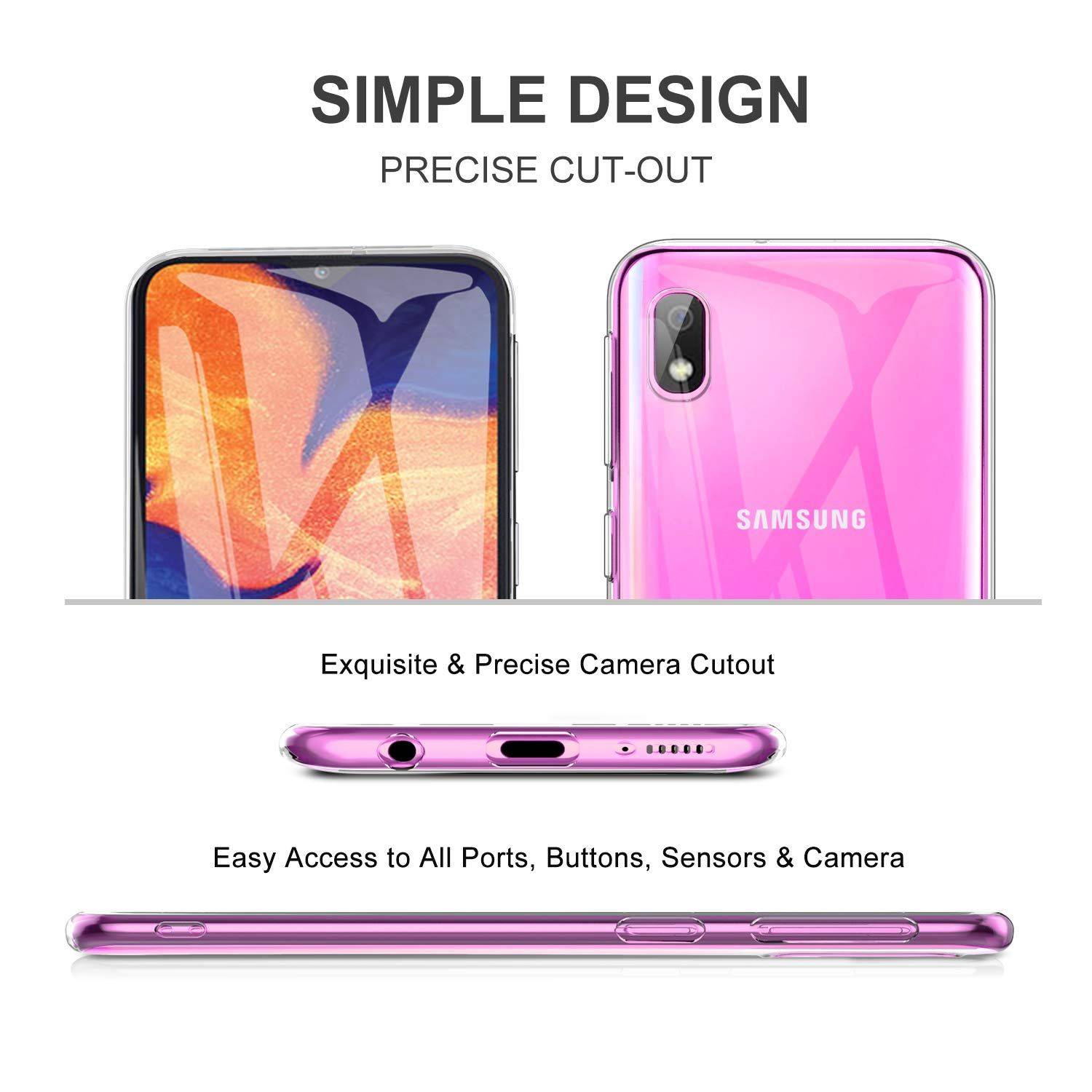 Samsung Galaxy A10s Handyhülle Ultra Dünn Bumper Backcover Transparent