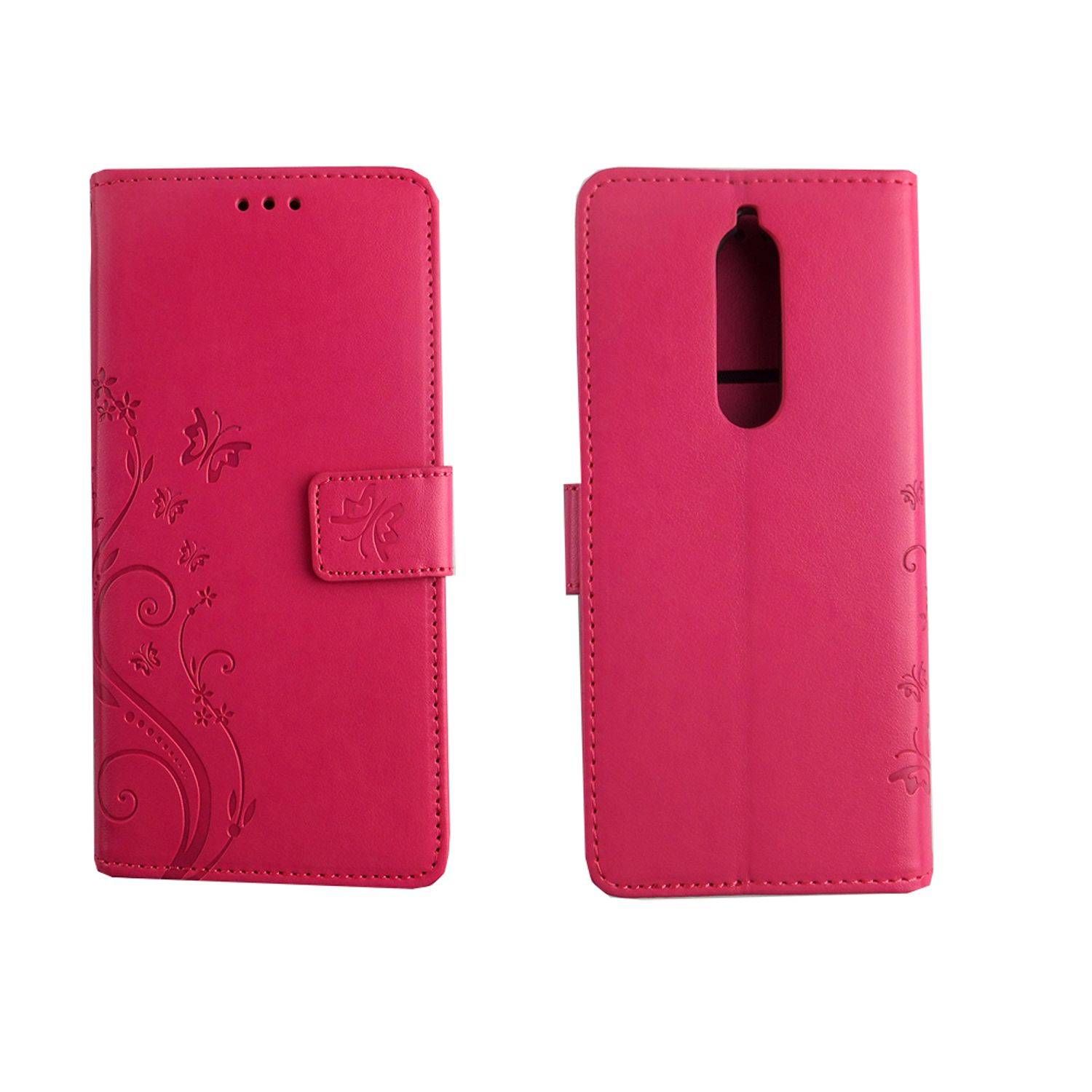 Nokia 5.1 Handyhülle Bookcover Rosa