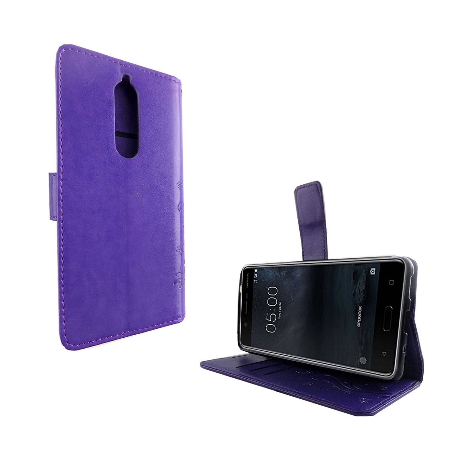 Nokia 5.1 Handyhülle Bookcover Violett