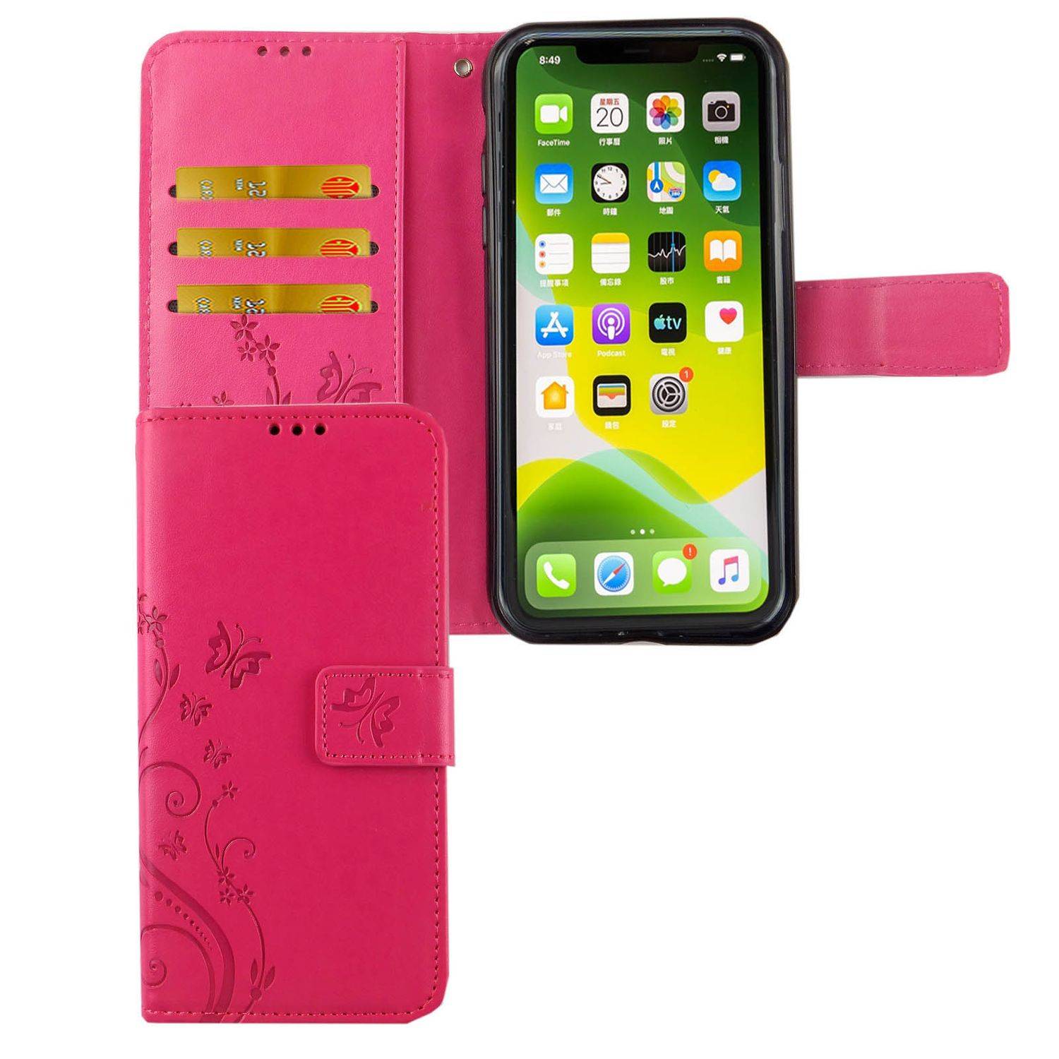 Apple iPhone 11 Pro Handyhülle Bookcover Rosa