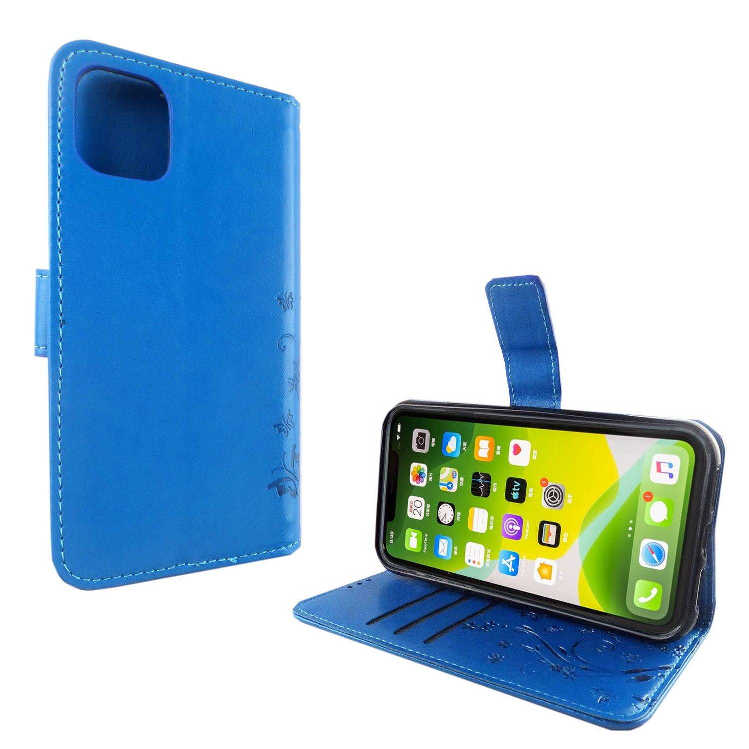 Apple iPhone 11 Pro Handyhülle Bookcover Blau