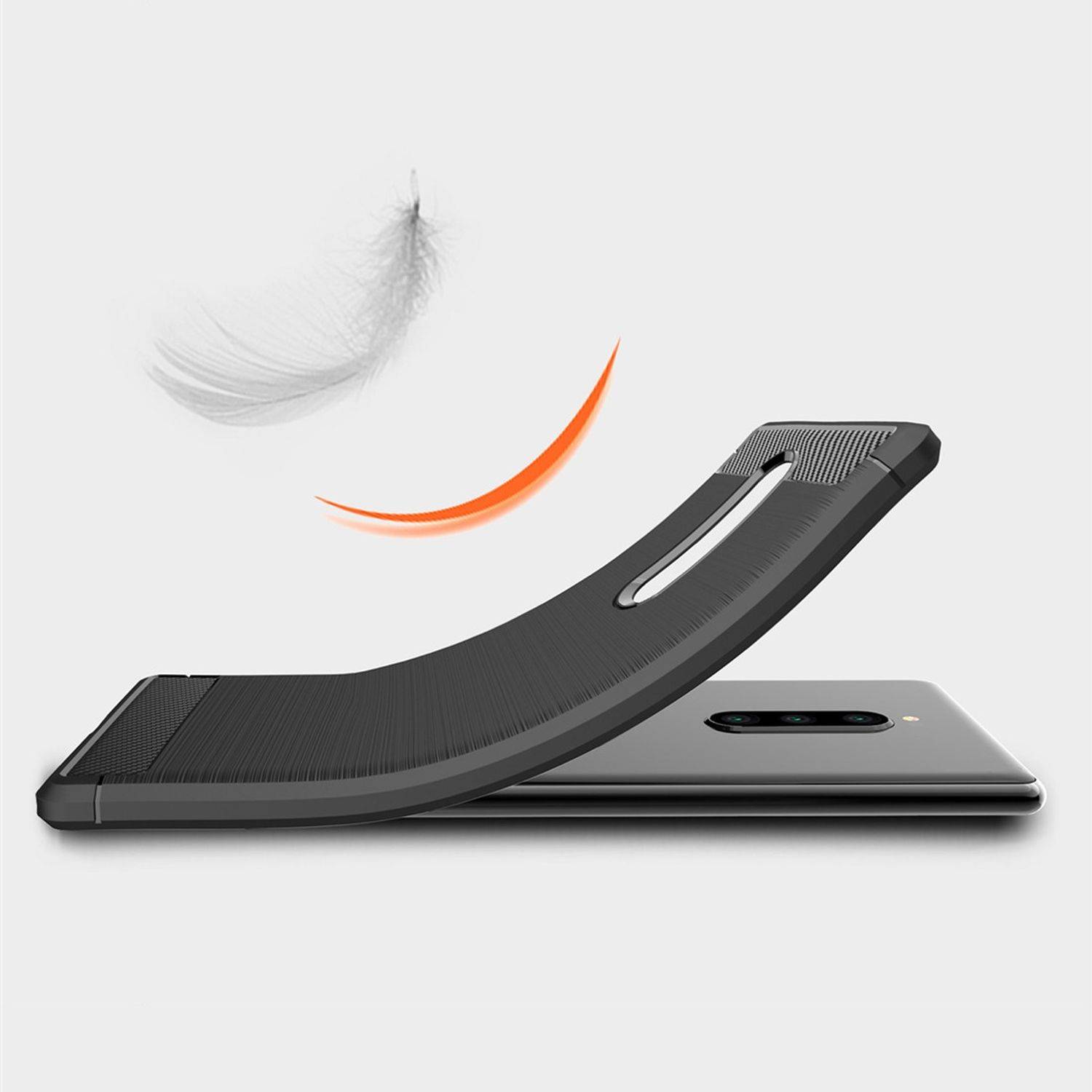 Sony Xperia XZ4 Handyhülle Carbon Optik Backcover Blau
