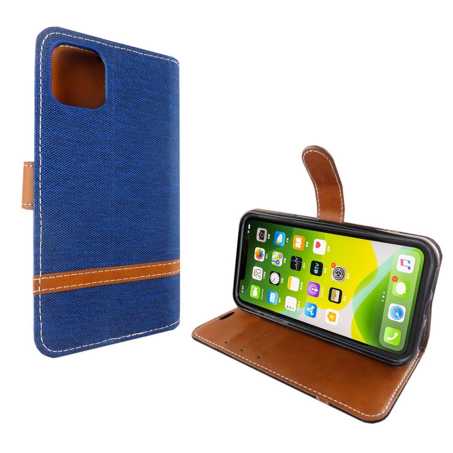 Apple iPhone 11 Pro Handyhülle Bookcover Blau