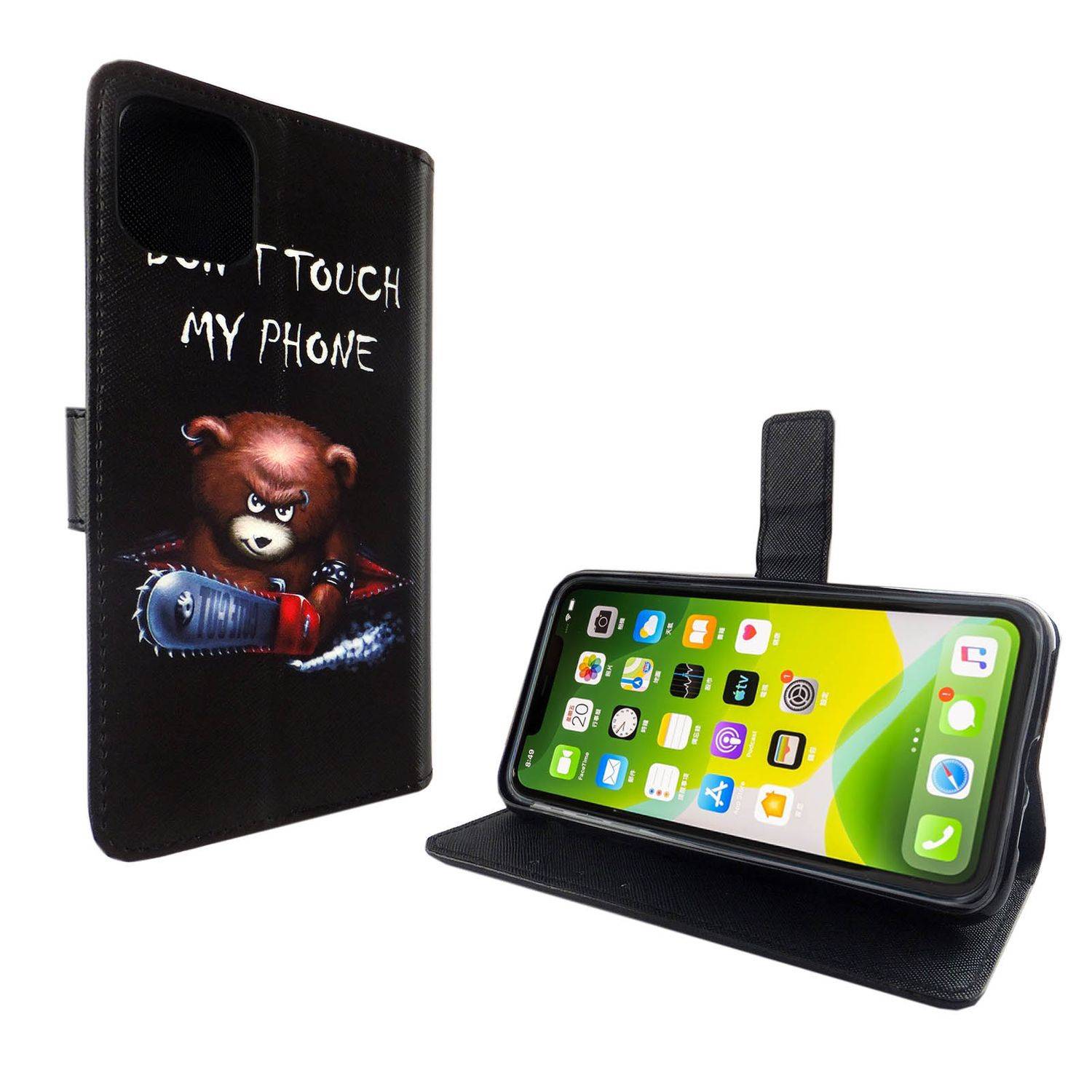 Apple iPhone 11 Pro Max Handyhülle Bookcover Schwarz