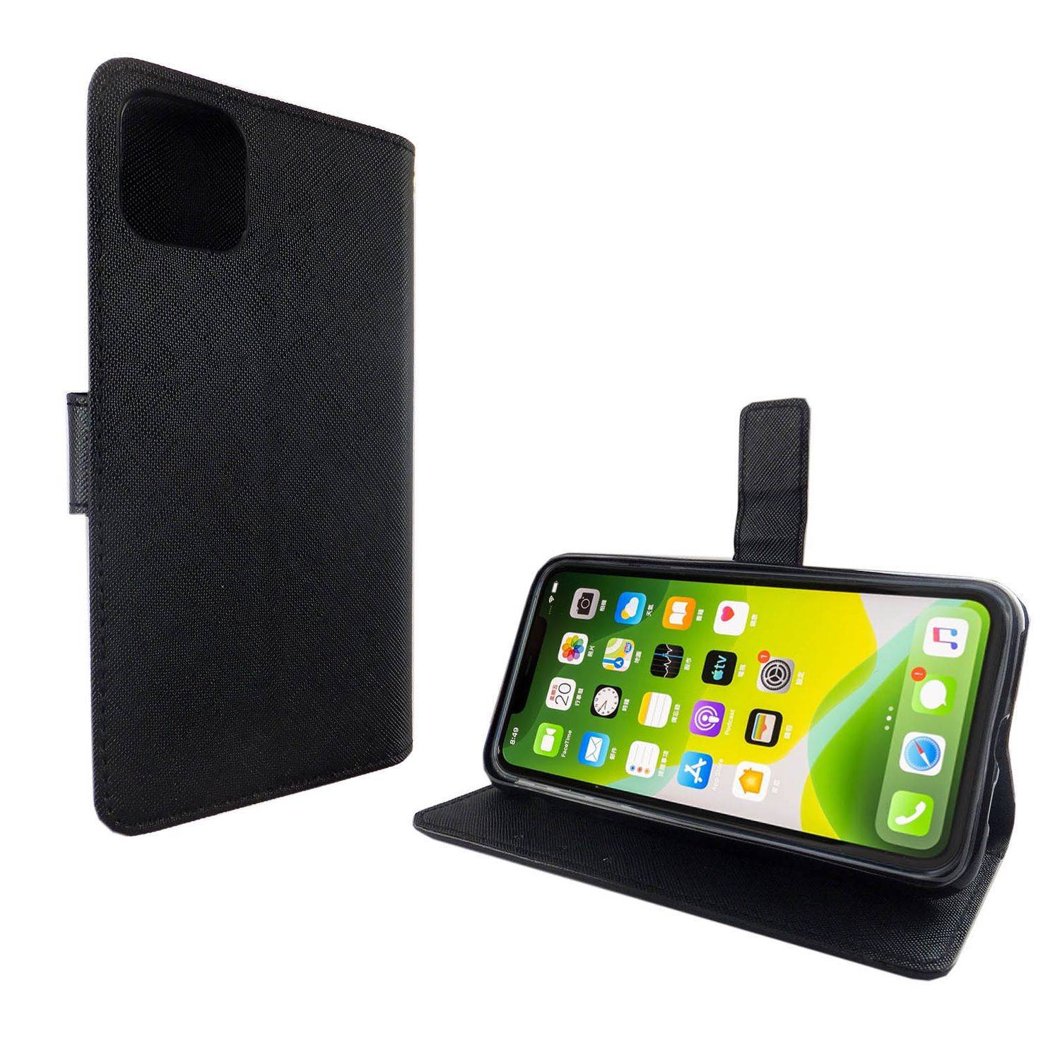 Apple iPhone 11 Pro Max Handyhülle Bookcover Schwarz