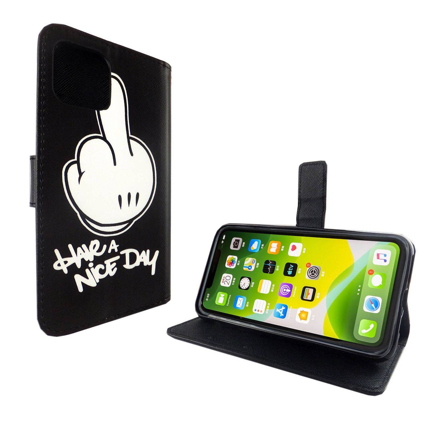 Apple iPhone 11 Pro Max Handyhülle Bookcover Schwarz