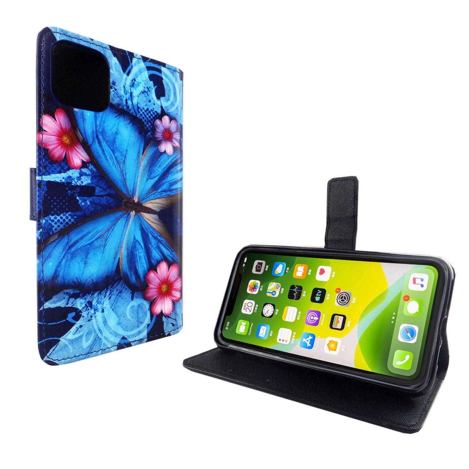 Apple iPhone 11 Pro Max Handyhülle Bookcover Blau