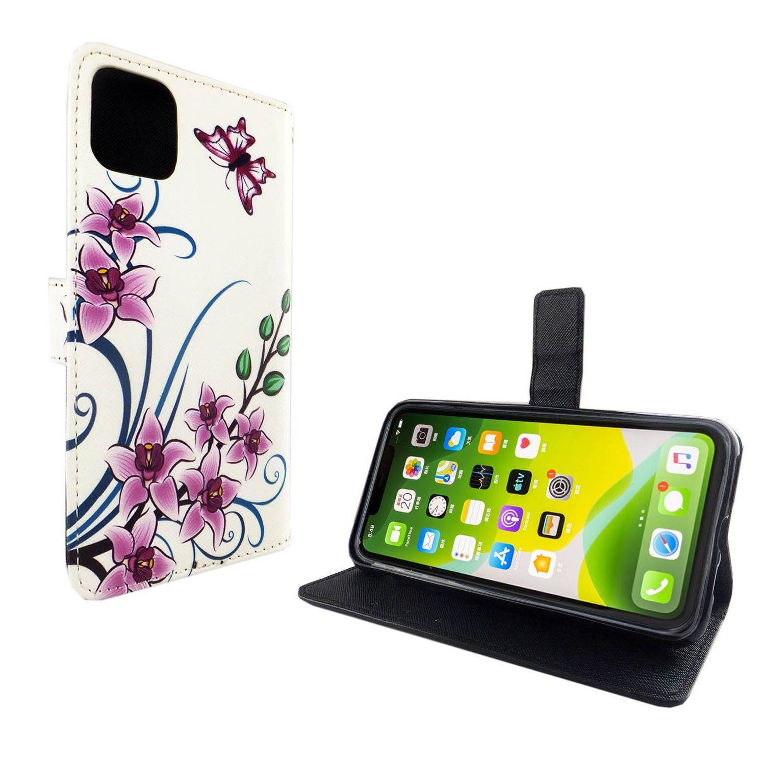 Apple iPhone 11 Pro Max Handyhülle Bookcover Weiß