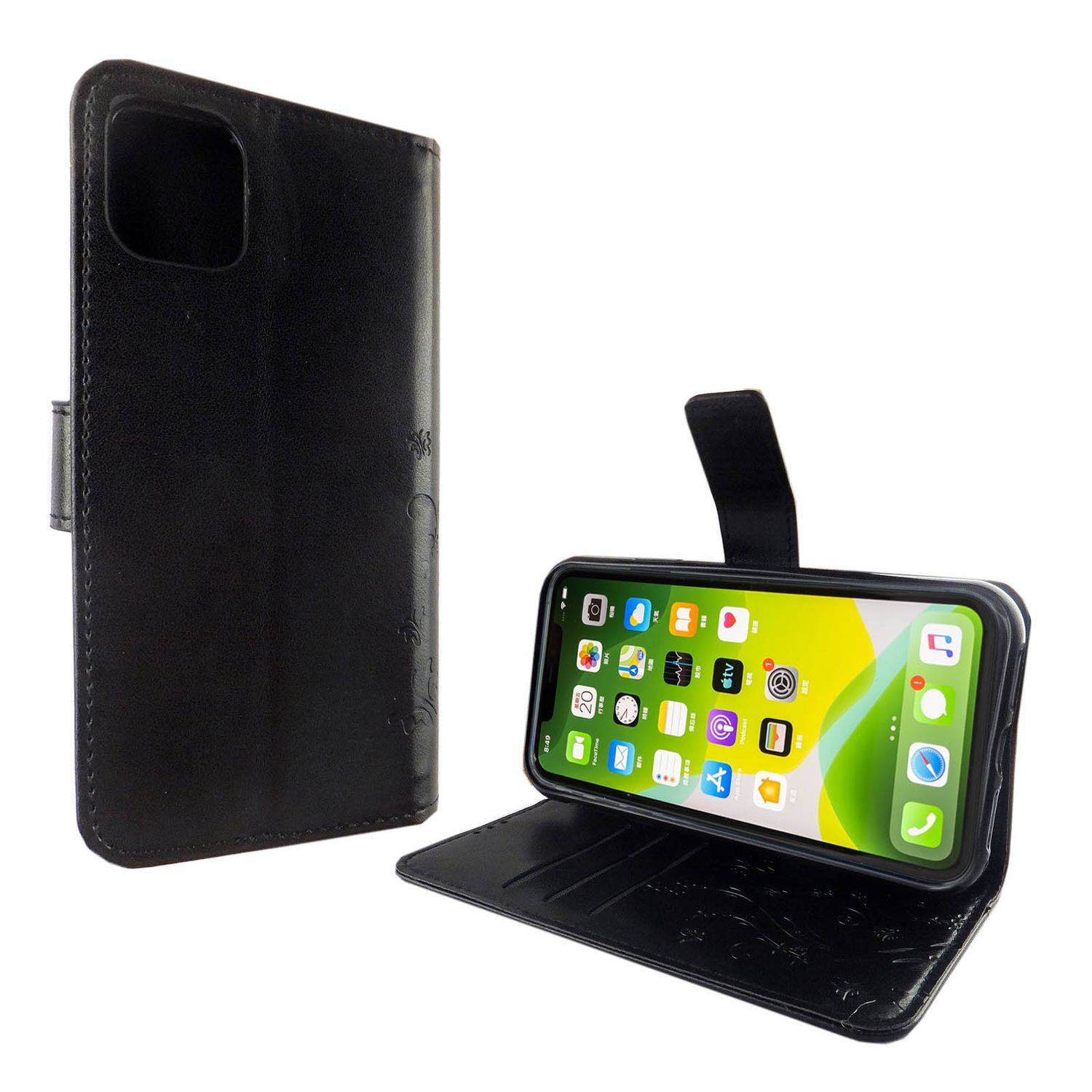 Apple iPhone 11 Pro Max Handyhülle Bookcover Schwarz
