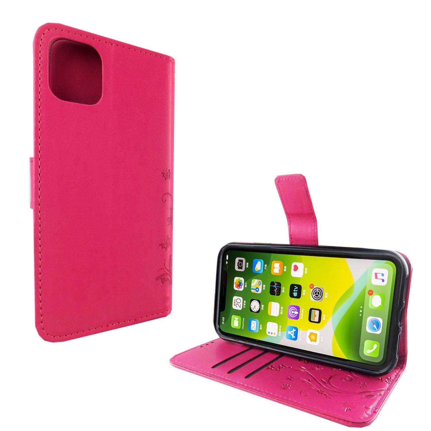 Apple iPhone 11 Pro Max Handyhülle Bookcover Rosa