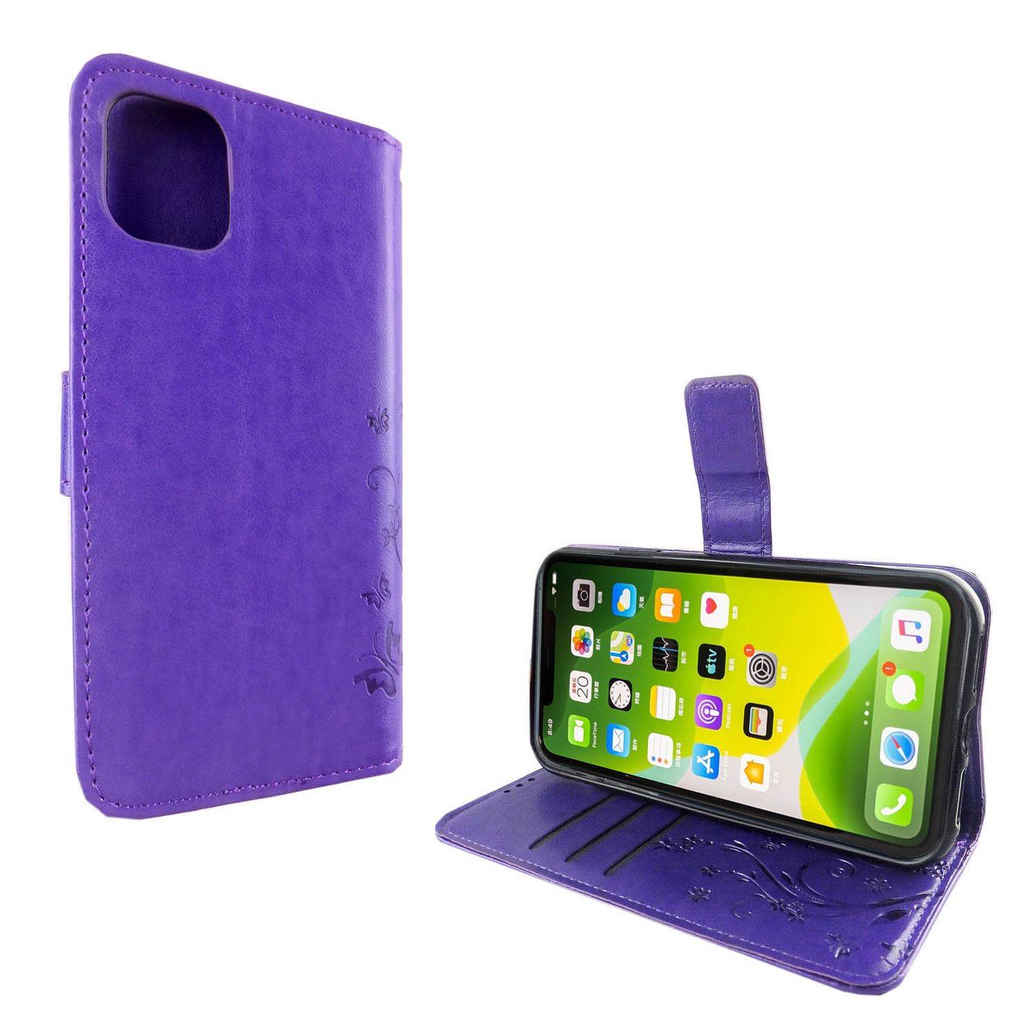 Apple iPhone 11 Pro Max Handyhülle Bookcover Violett