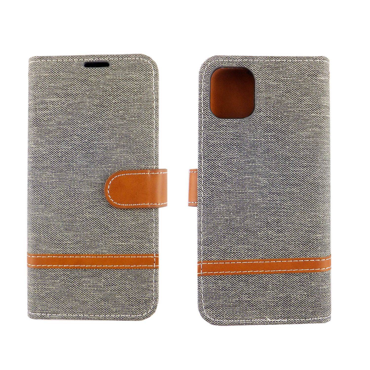 Apple iPhone 11 Pro Max Handyhülle Bookcover Grau