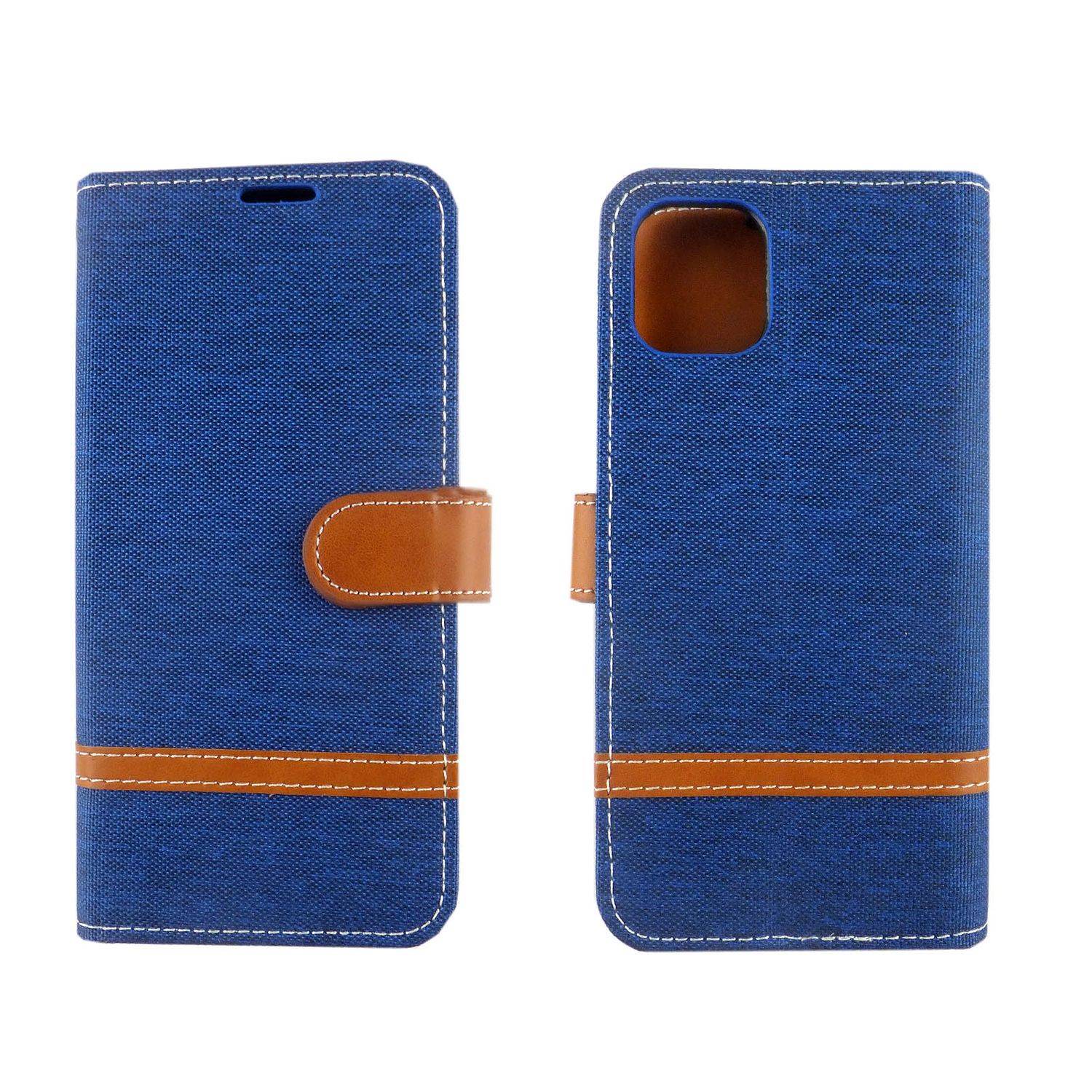 Apple iPhone 11 Pro Max Handyhülle Bookcover Blau