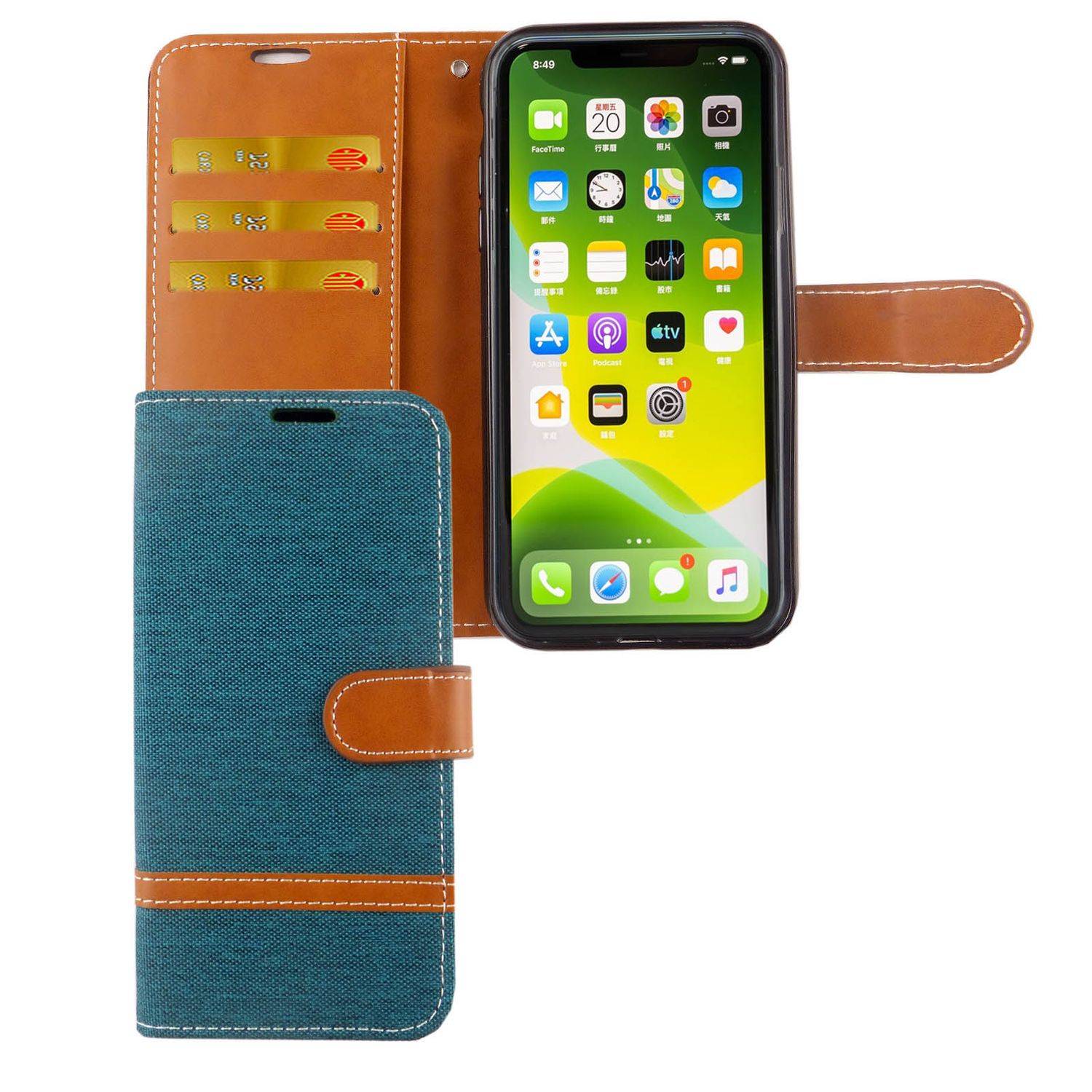 Apple iPhone 11 Pro Max Handyhülle Bookcover Grün