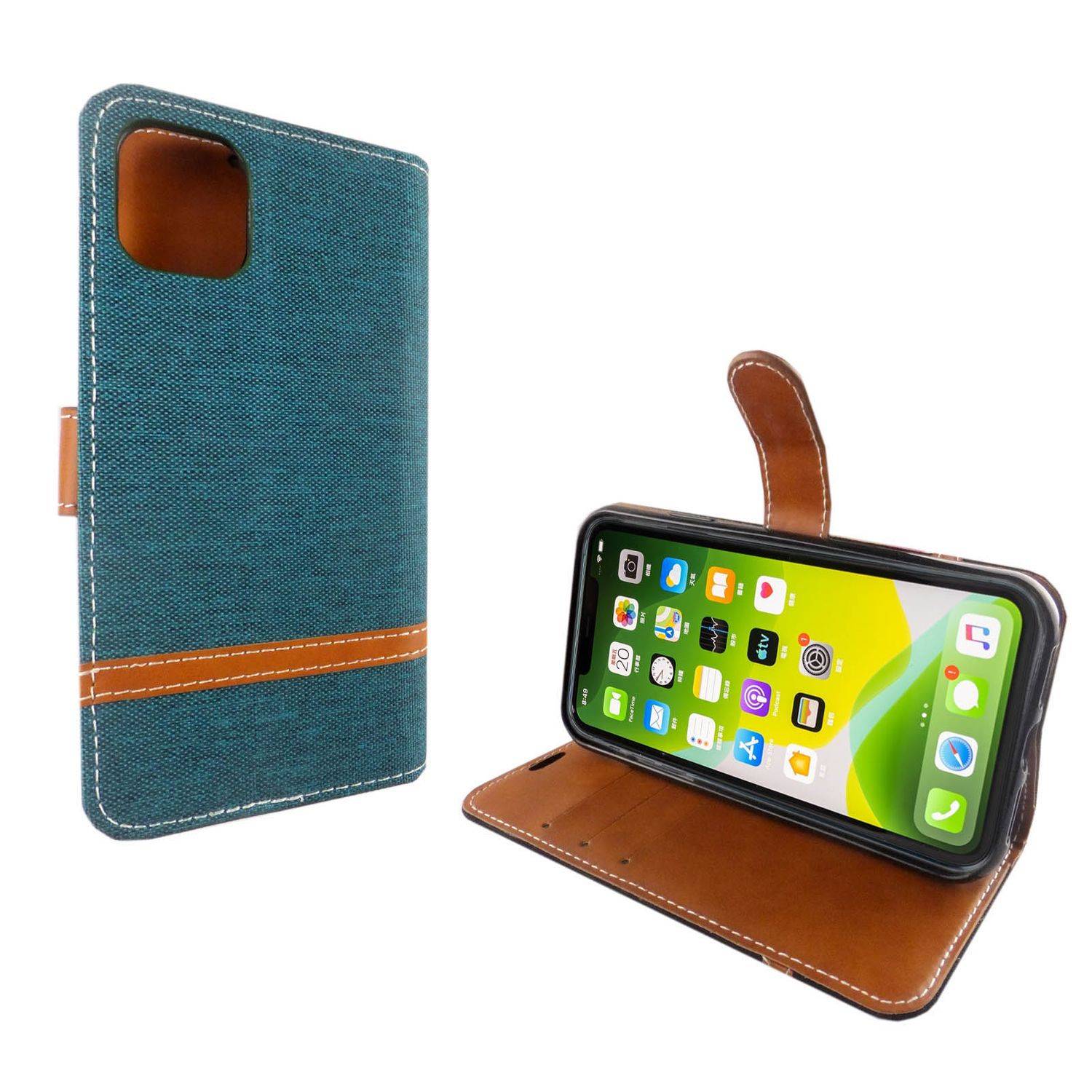 Apple iPhone 11 Pro Max Handyhülle Bookcover Grün