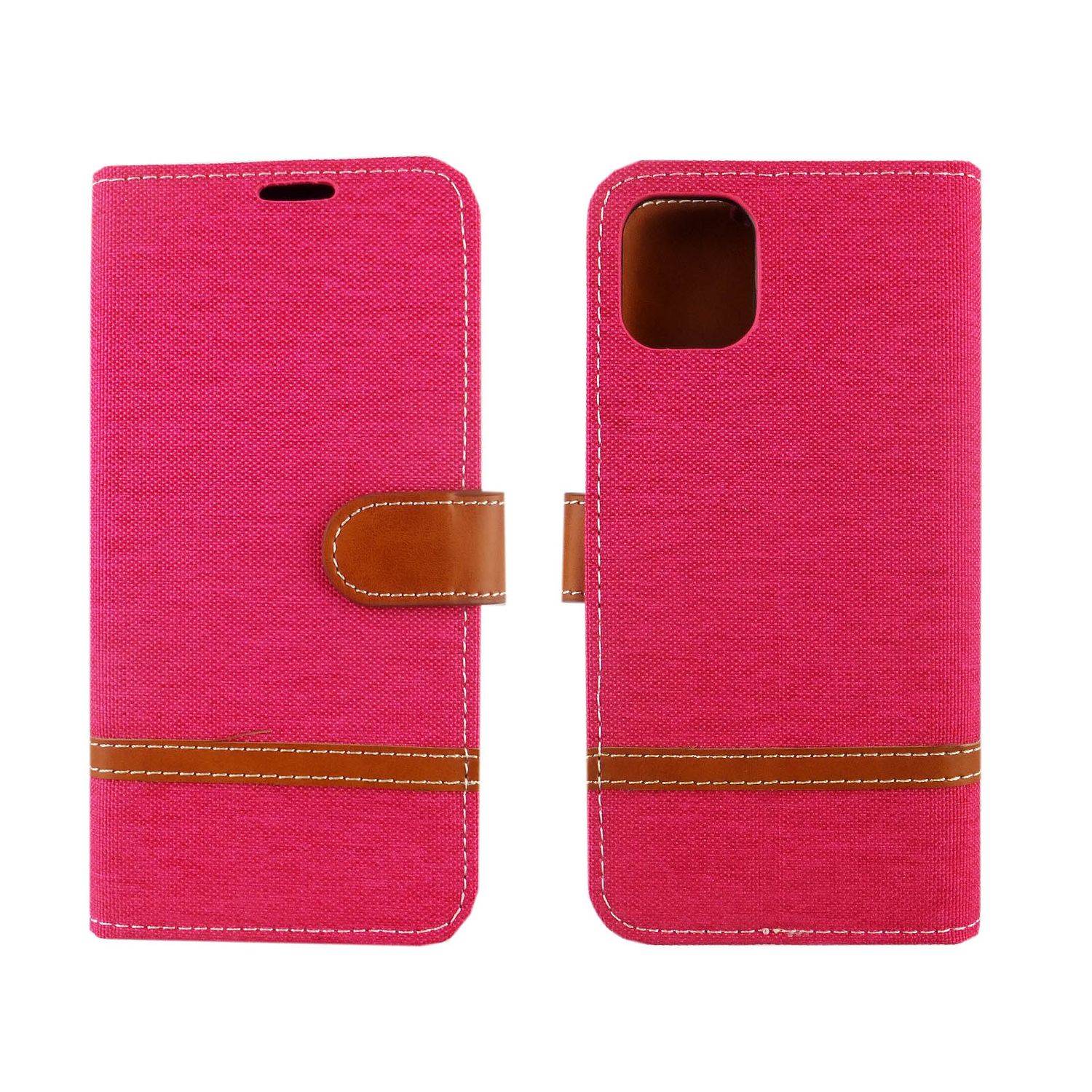 Apple iPhone 11 Pro Max Handyhülle Bookcover Rosa