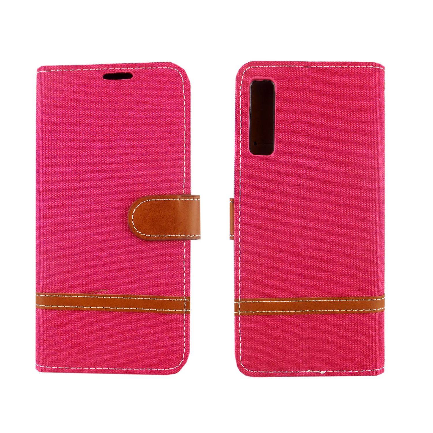 Samsung Galaxy A7 (2018) Handyhülle Bookcover Rosa