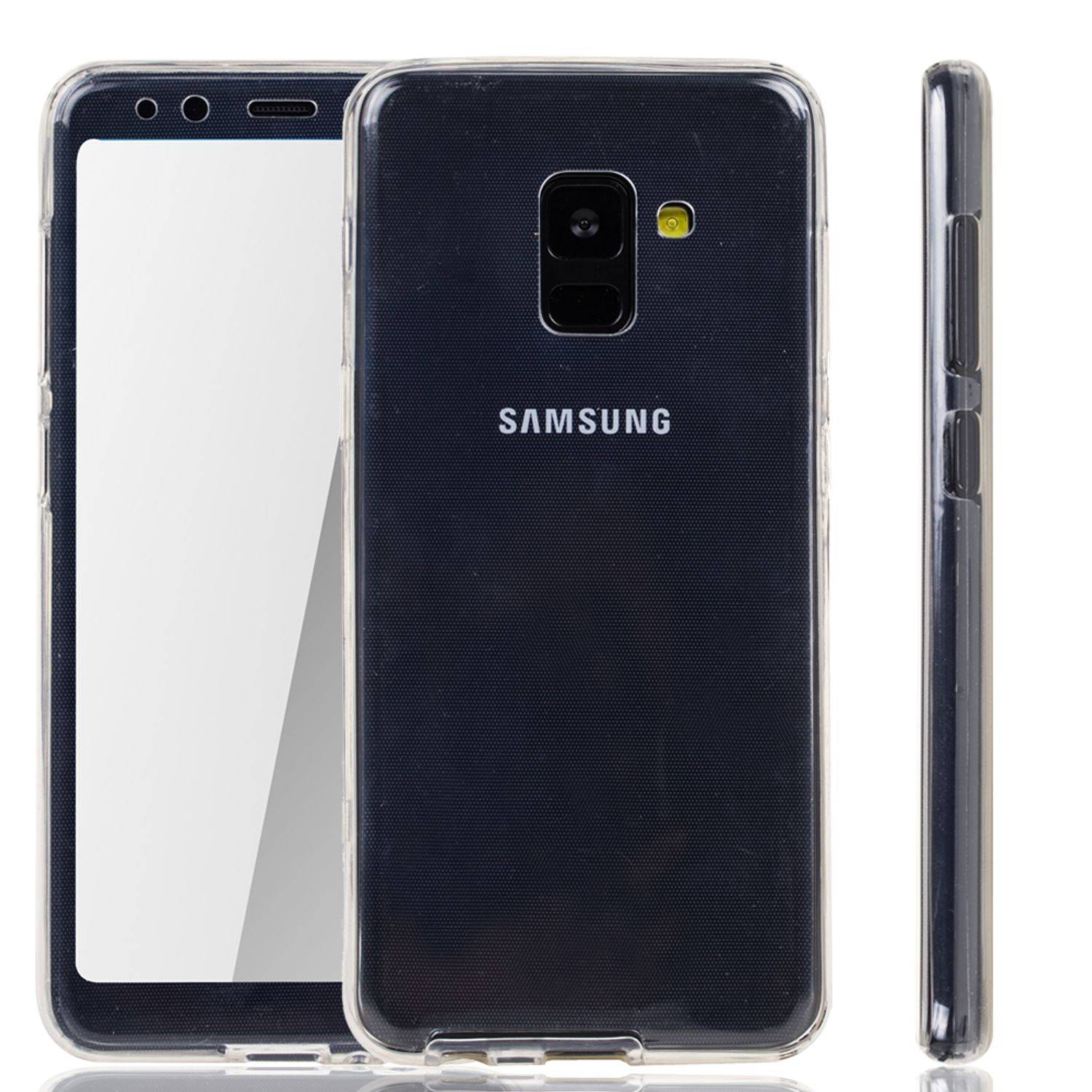 Samsung Galaxy A8 Plus (2018) Handyhülle Full-Cover 360 Grad Full Cover Transparent