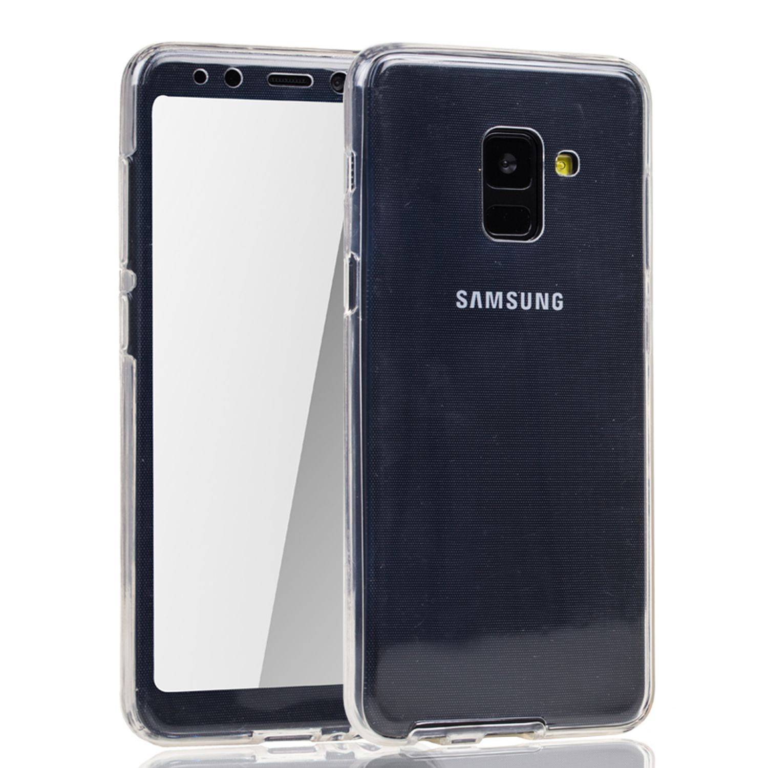 Samsung Galaxy A8 Plus (2018) Handyhülle Full-Cover 360 Grad Full Cover Transparent