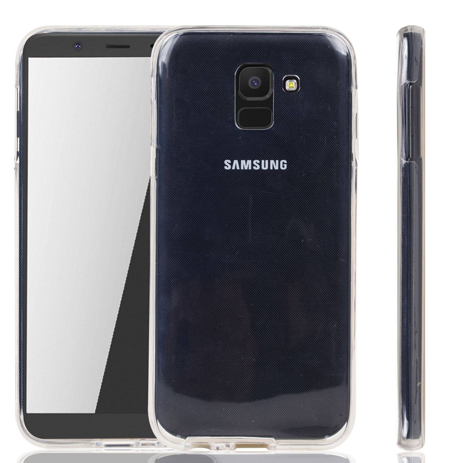 Samsung Galaxy J6 Handyhülle Full-Cover 360 Grad Full Cover Transparent