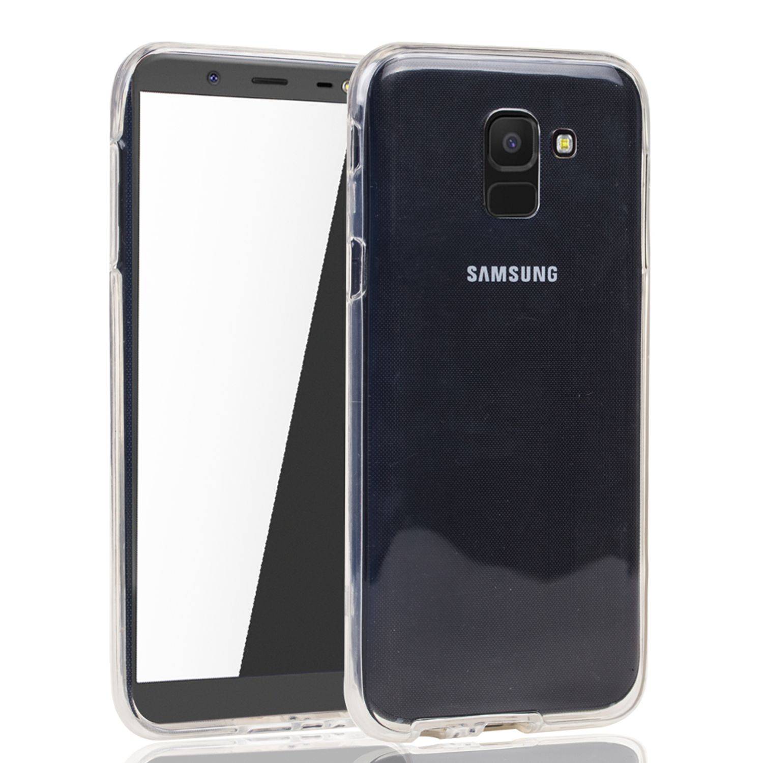 Samsung Galaxy J6 Handyhülle Full-Cover 360 Grad Full Cover Transparent