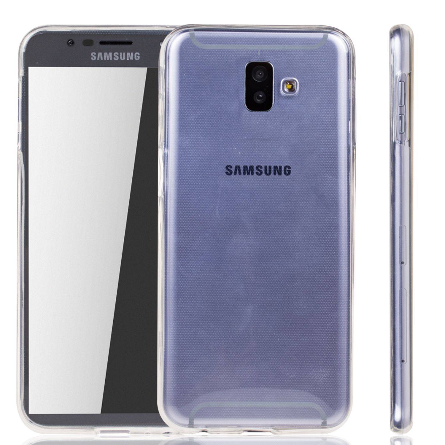 Samsung Galaxy J6 Plus Handyhülle Full-Cover 360 Grad Full Cover Transparent