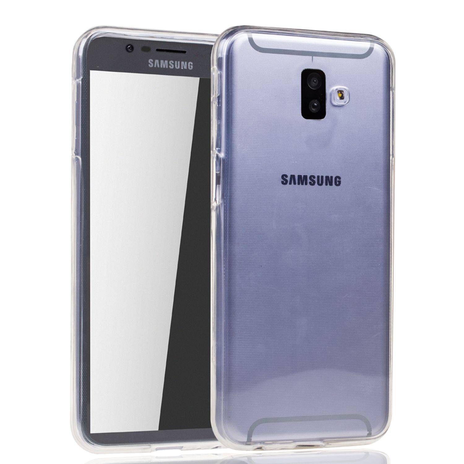 Samsung Galaxy J6 Plus Handyhülle Full-Cover 360 Grad Full Cover Transparent