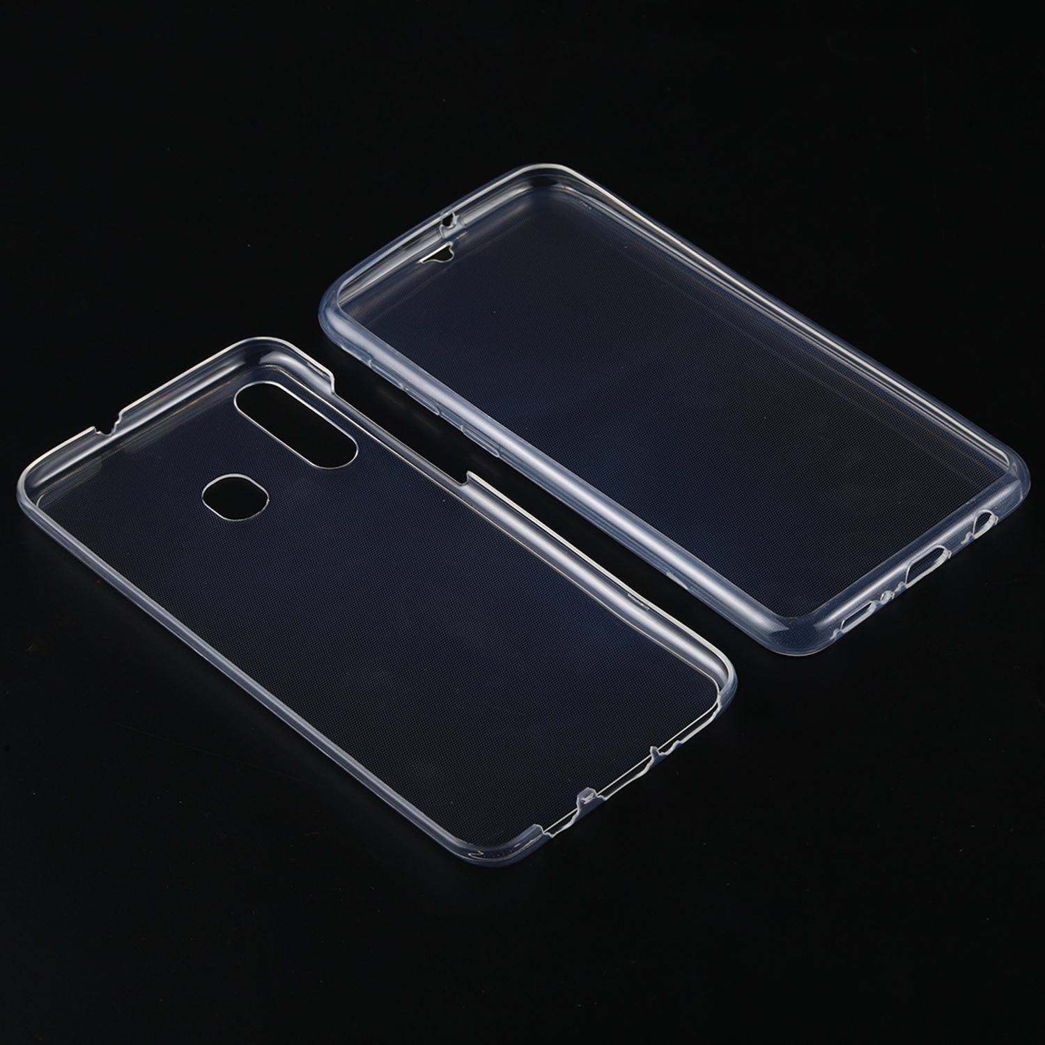 Samsung Galaxy A30 Handyhülle Full-Cover 360 Grad Full Cover Transparent