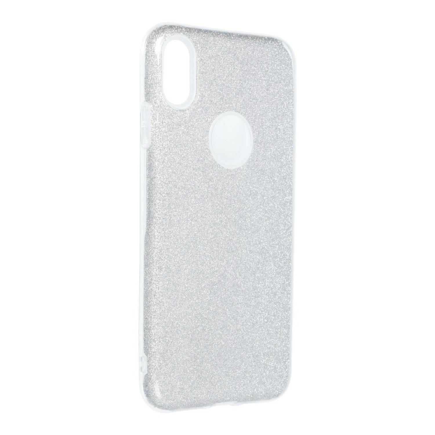 Hülle kompatibel mit Apple iPhone XS Max Kunststoff Soft Handyhülle - Handy Case Silber