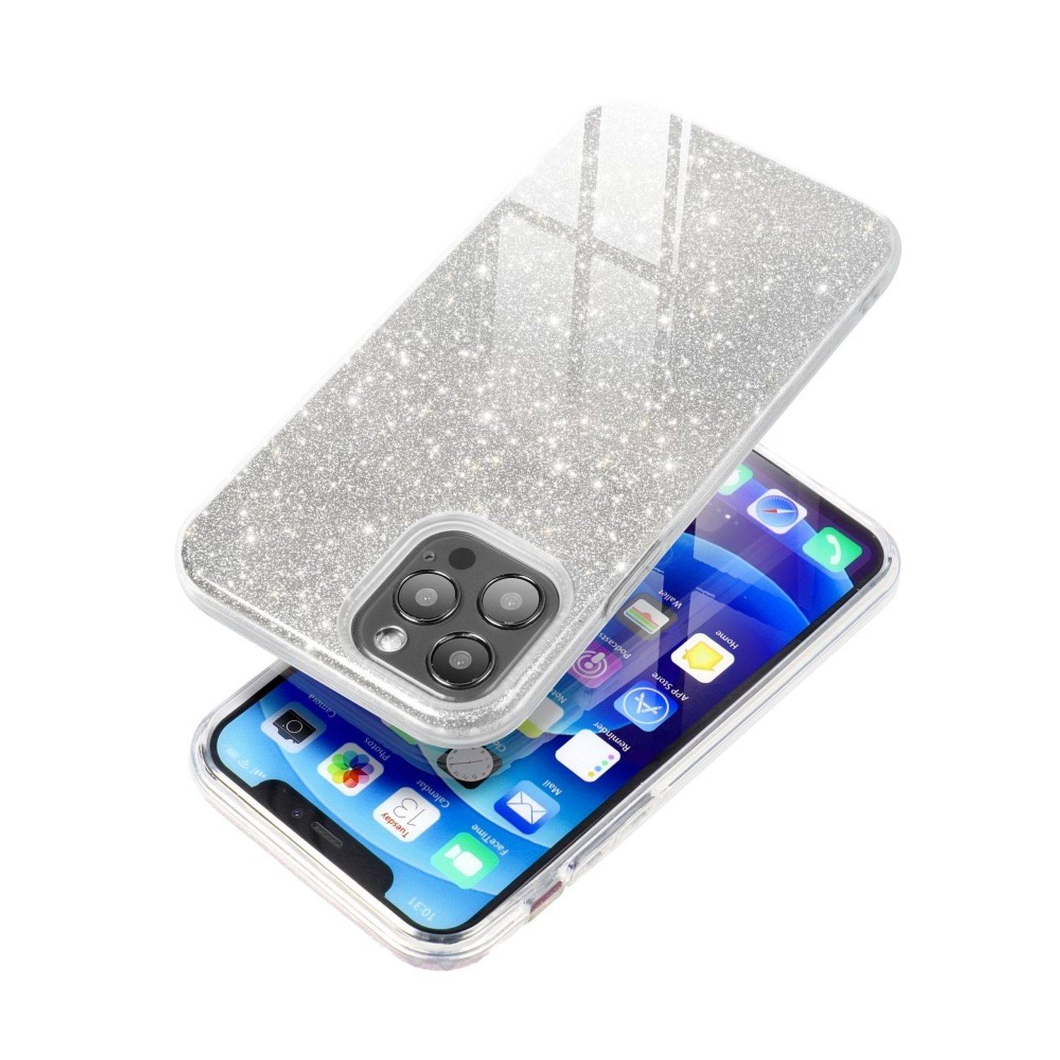 Hülle kompatibel mit Apple iPhone XS Max Kunststoff Soft Handyhülle - Handy Case Silber