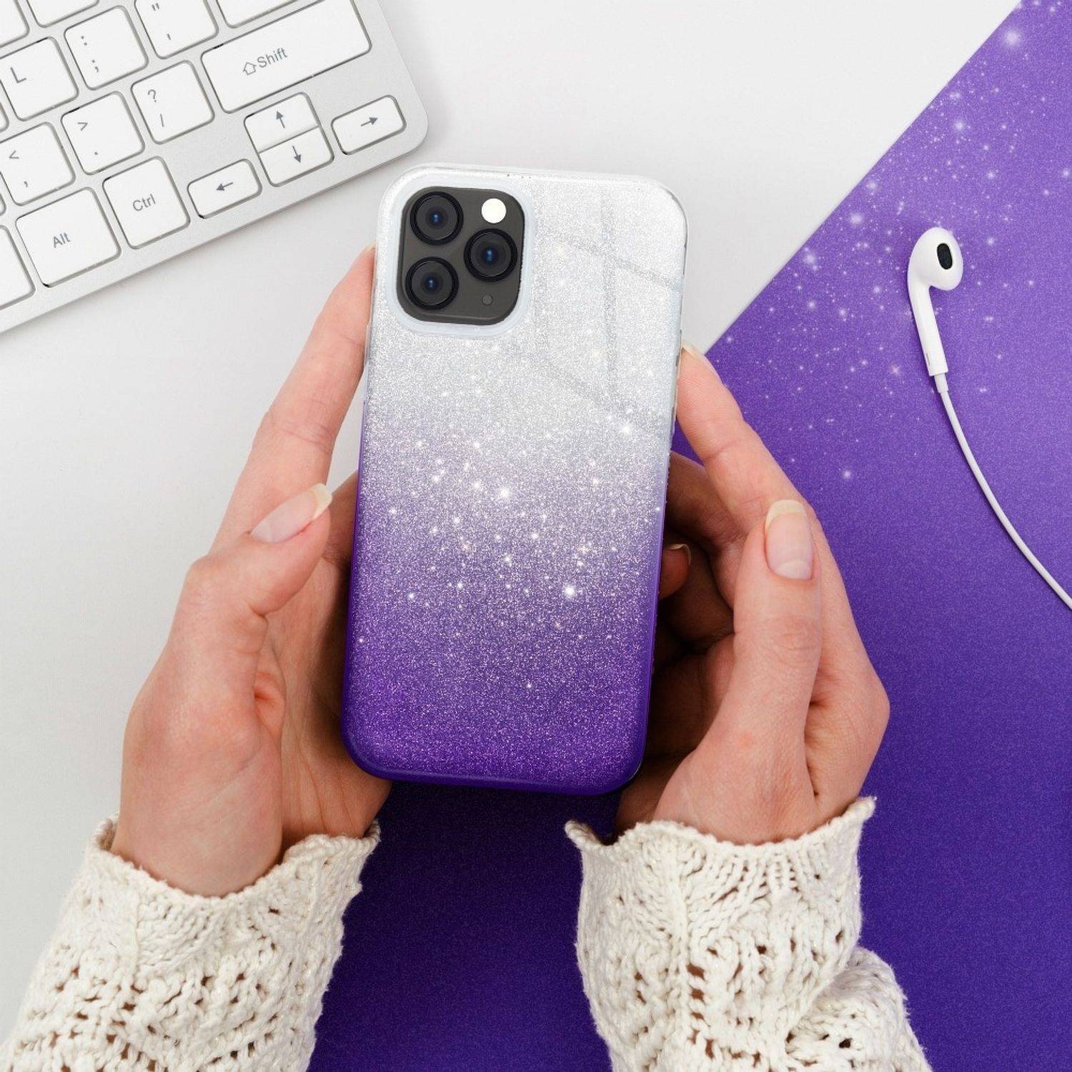 Hülle kompatibel mit Samsung Galaxy A70 Kunststoff Soft Handyhülle - Handy Case Violett