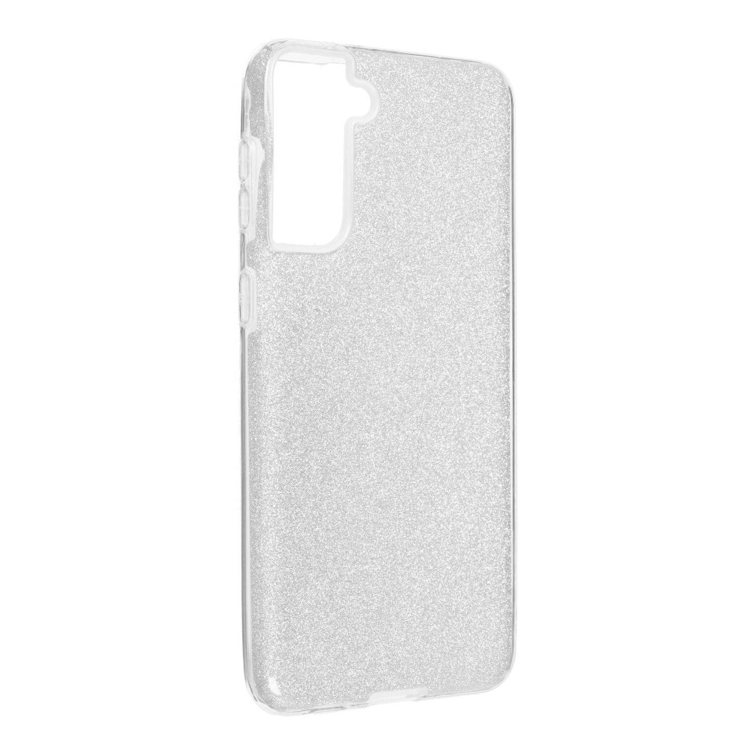 Hülle kompatibel mit Samsung Galaxy S21 Plus Kunststoff Soft Handyhülle - Handy Case Silber