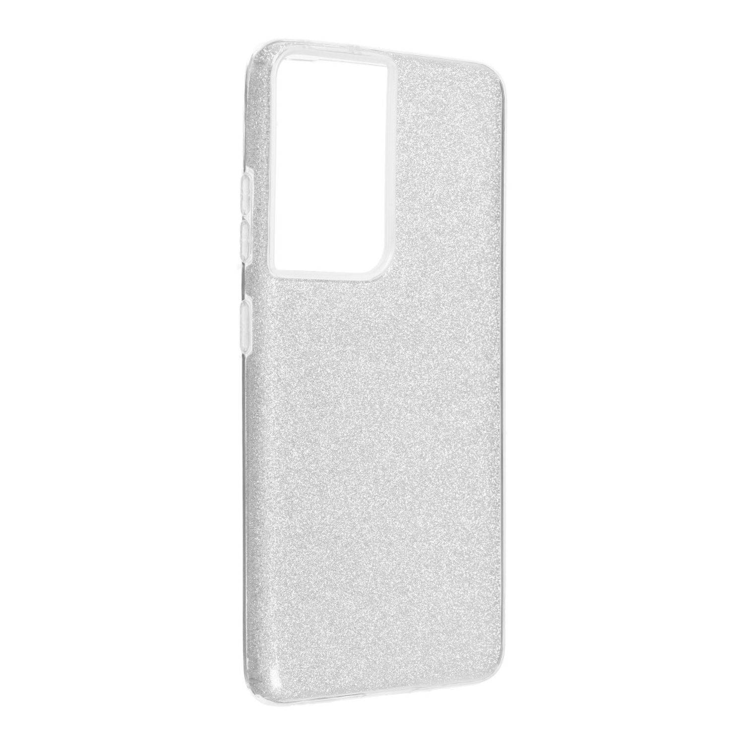 Hülle kompatibel mit Samsung Galaxy S21 Ultra Kunststoff Soft Handyhülle - Handy Case Silber