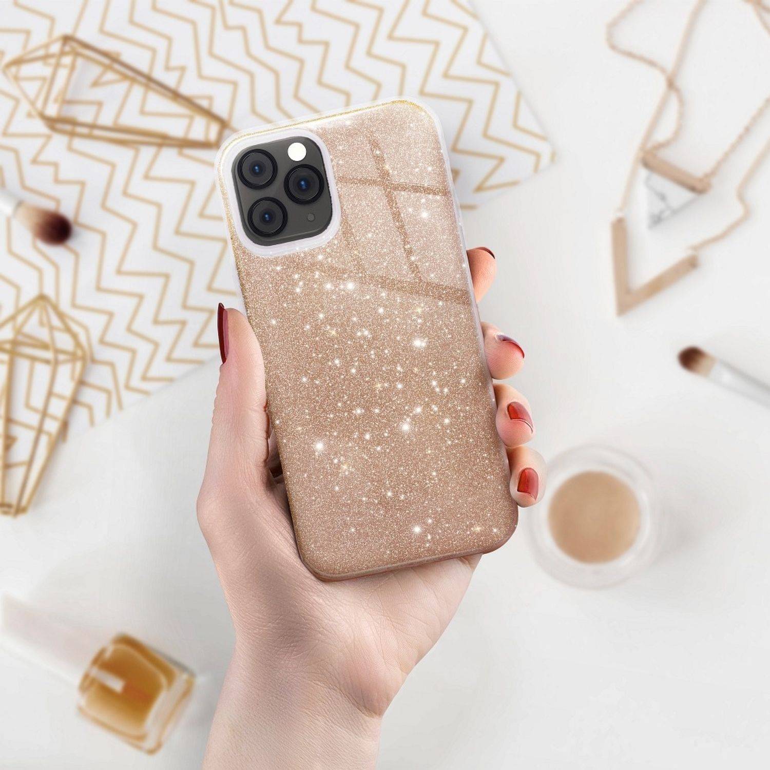 Hülle kompatibel mit Samsung Galaxy S21 Kunststoff Soft Handyhülle - Handy Case Gold