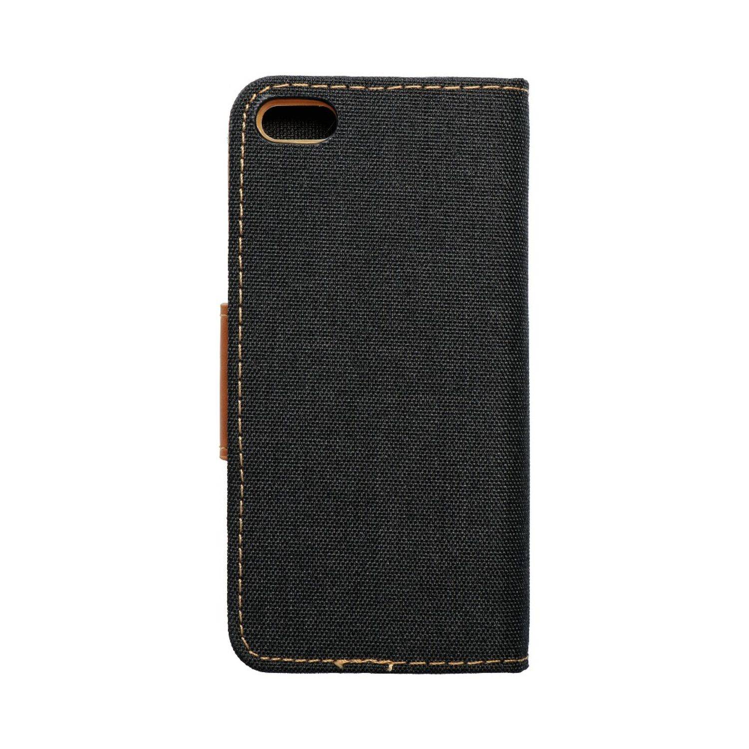 Hülle kompatibel mit Apple iPhone 5 / 5s Kunstleder Handyhülle - Handy Case Schwarz