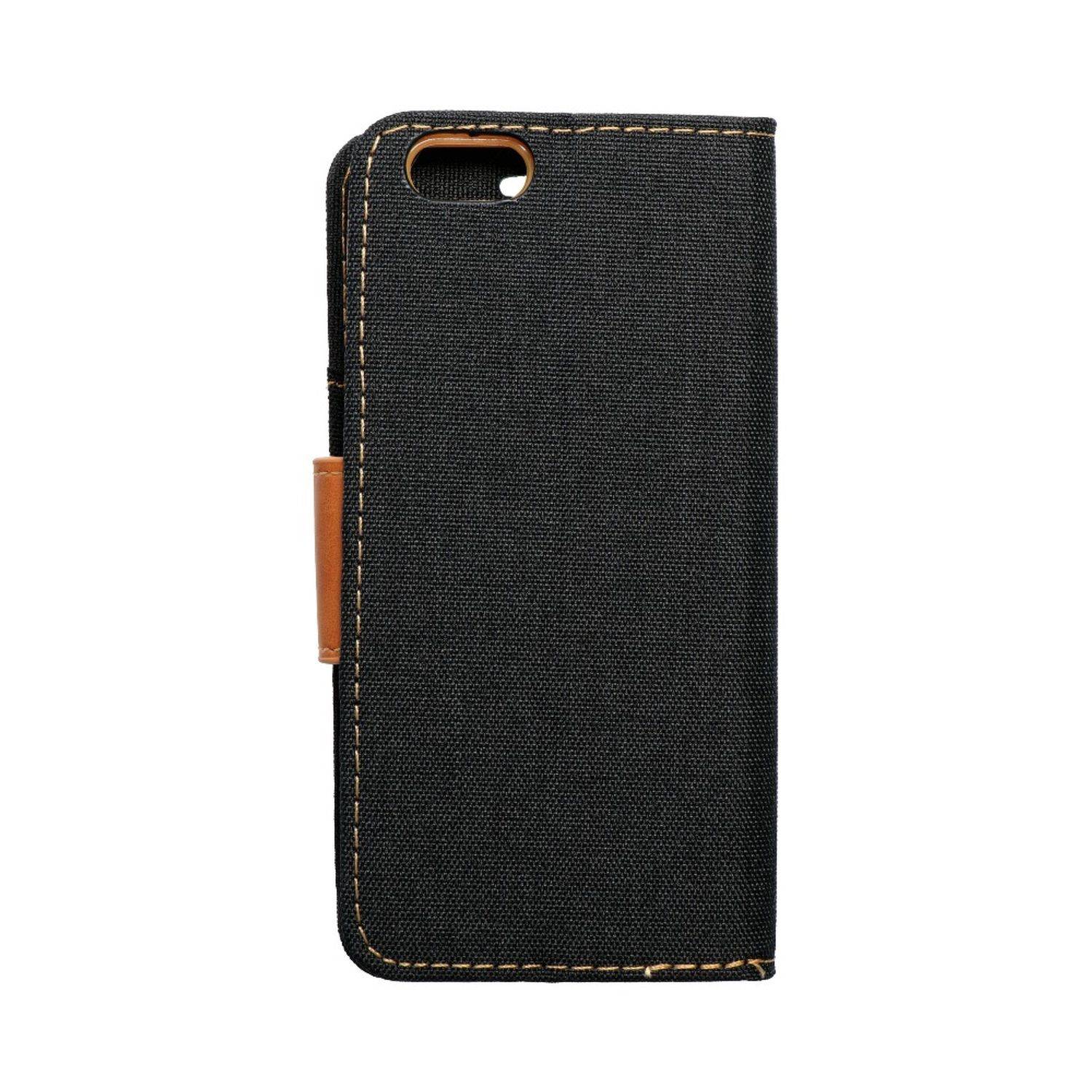 Hülle kompatibel mit Apple iPhone 6 / 6s Kunstleder Handyhülle - Handy Case Schwarz