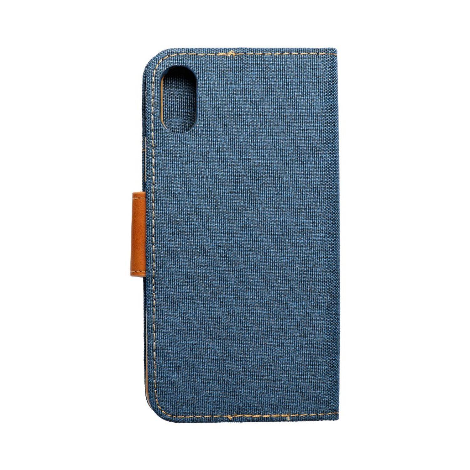 Hülle kompatibel mit Apple iPhone X / XS Kunstleder Handyhülle - Handy Case Blau