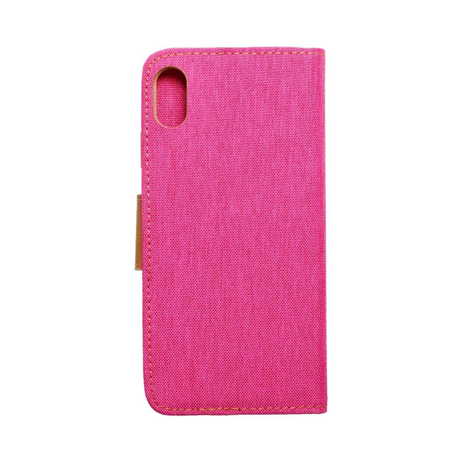 Hülle kompatibel mit Apple iPhone XS Max Kunstleder Handyhülle - Handy Case Rosa