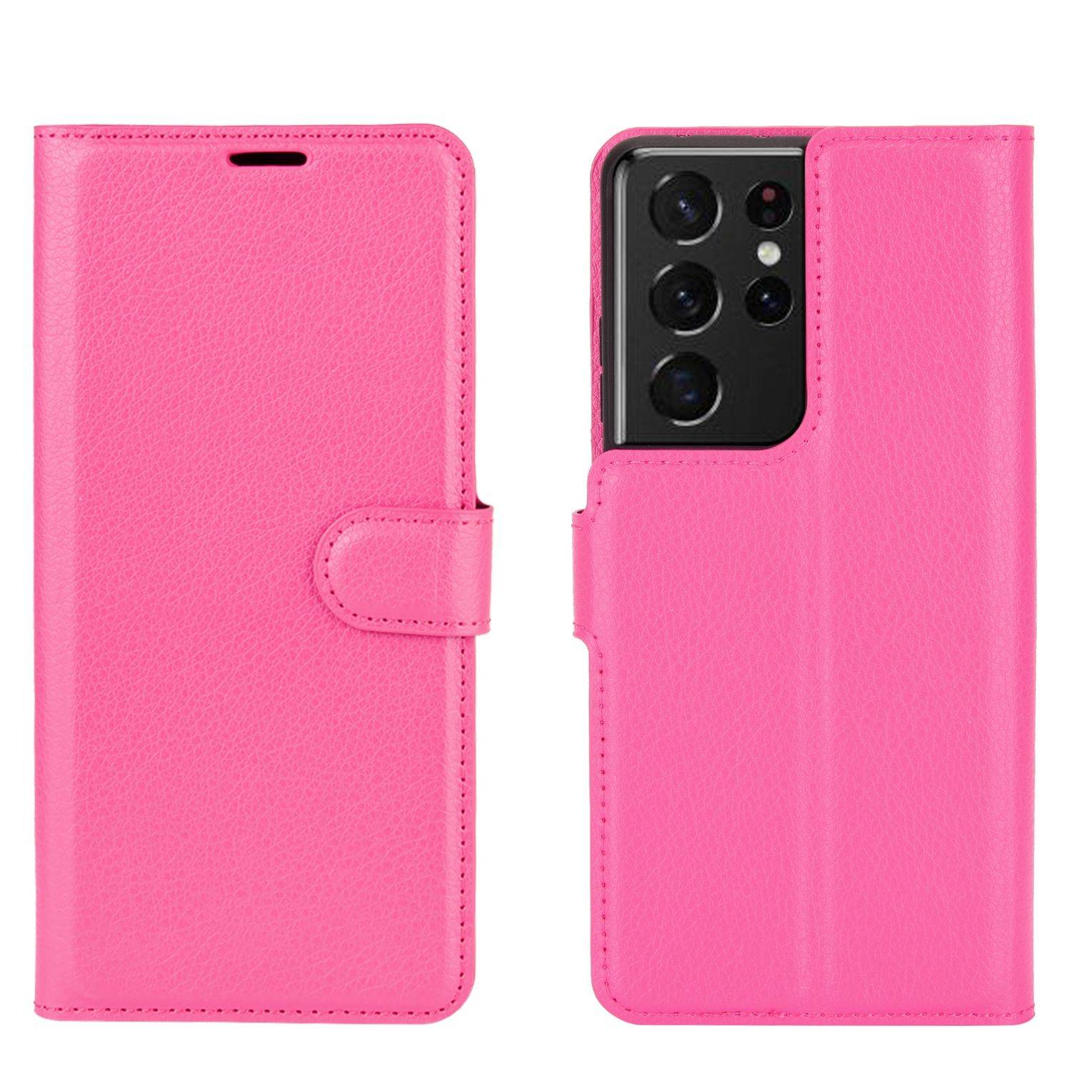 Samsung Galaxy S21 Ultra Handyhülle Bookcover Rosa