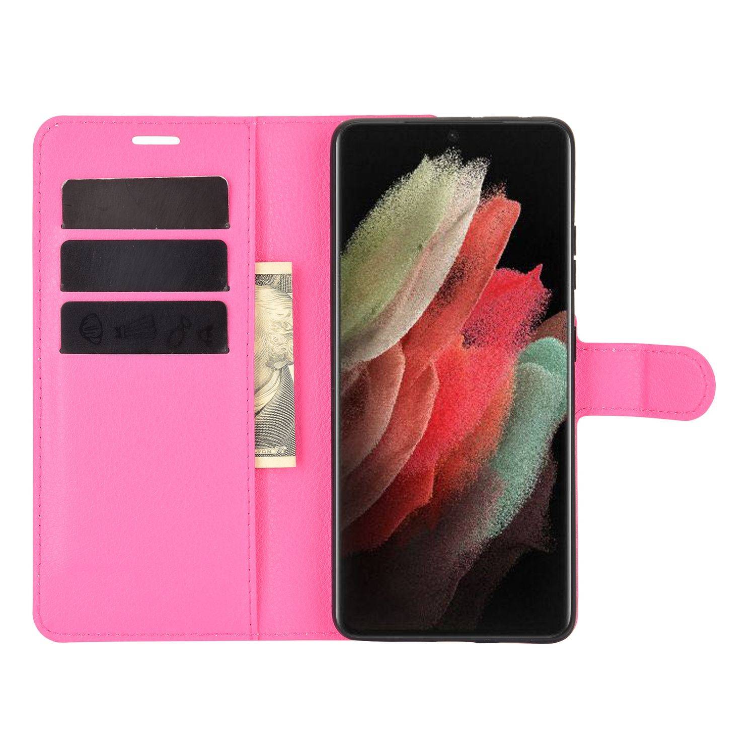 Samsung Galaxy S21 Ultra Handyhülle Bookcover Rosa
