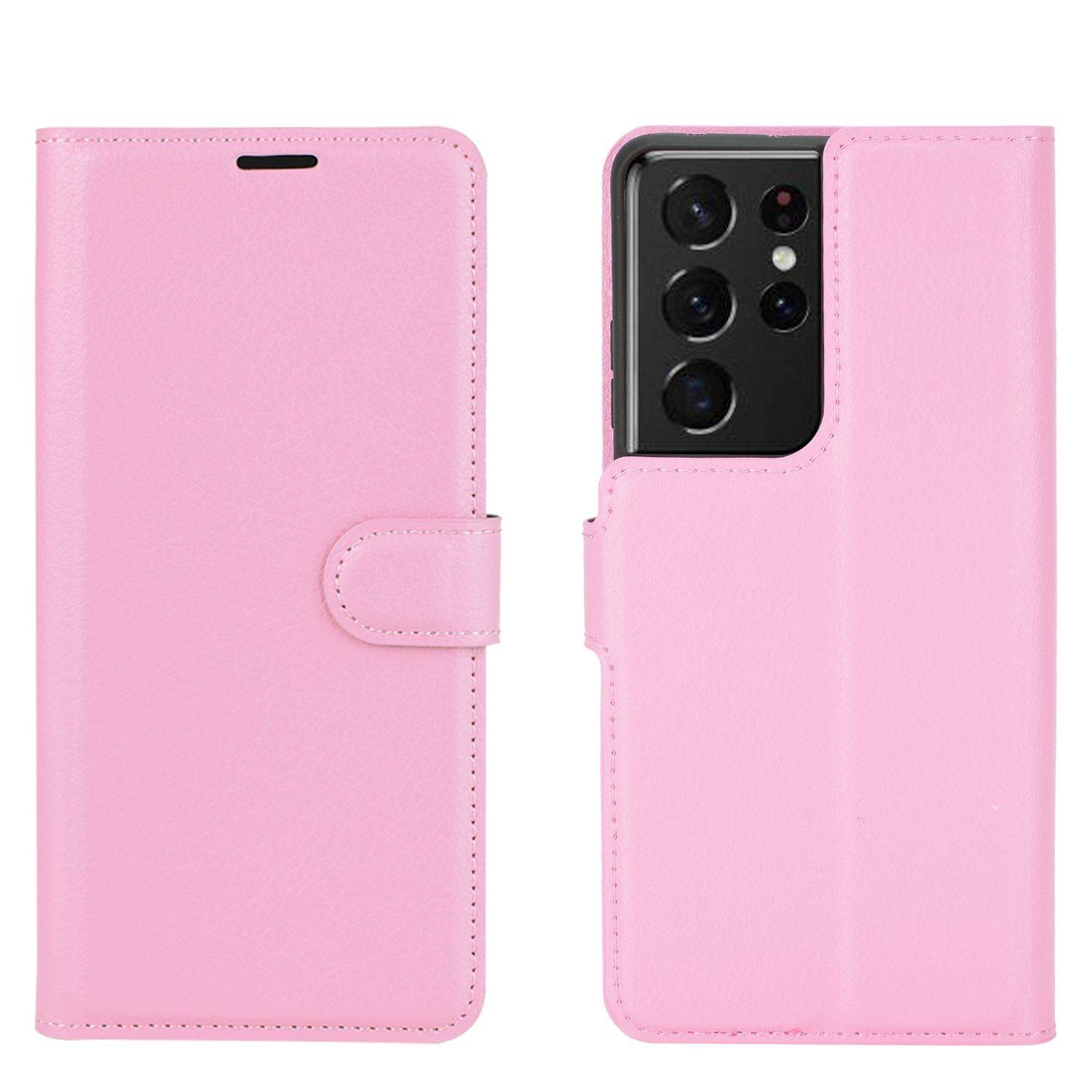 Samsung Galaxy S21 Ultra Handyhülle Bookcover Rosa