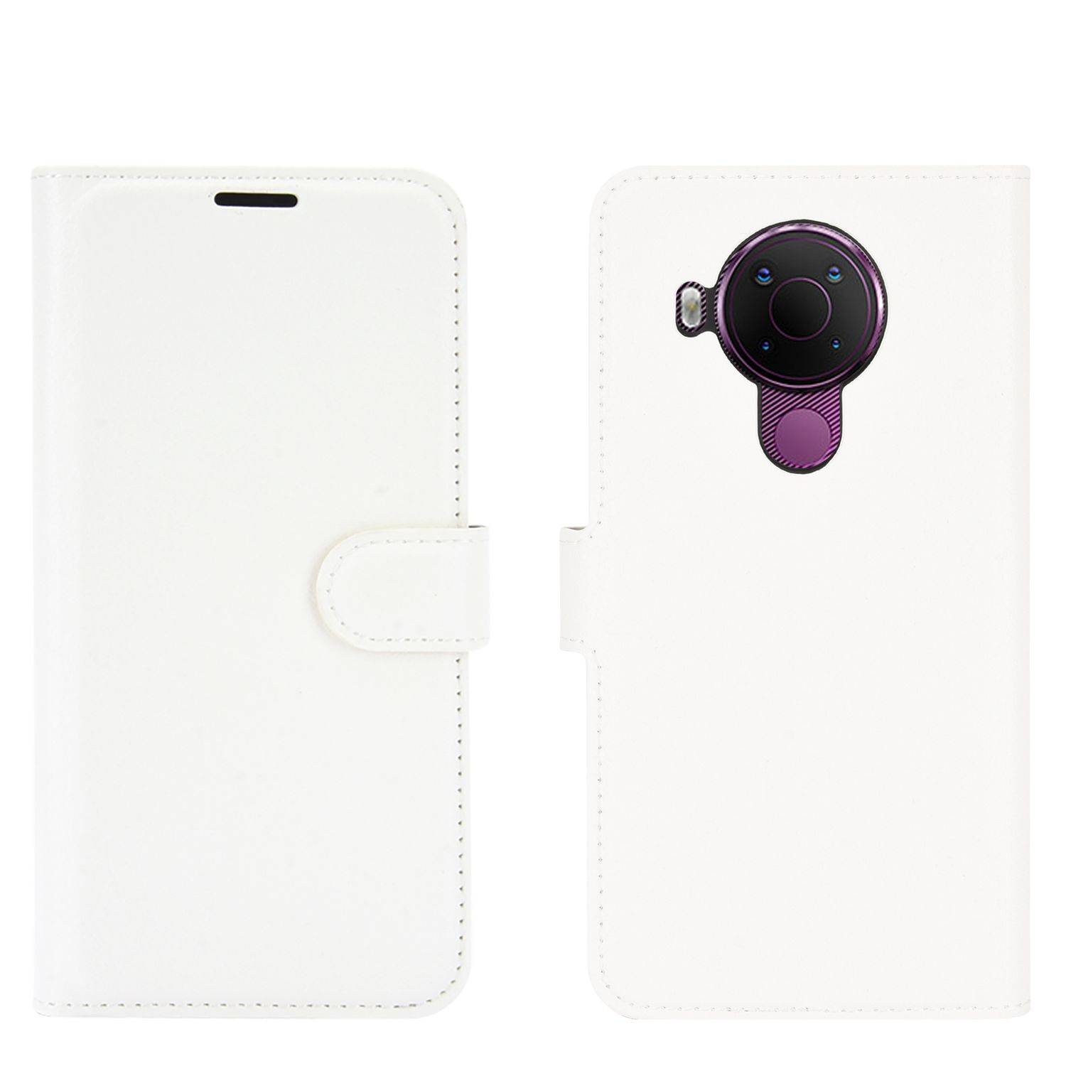 Nokia 5.4 Handyhülle Bookcover Weiß
