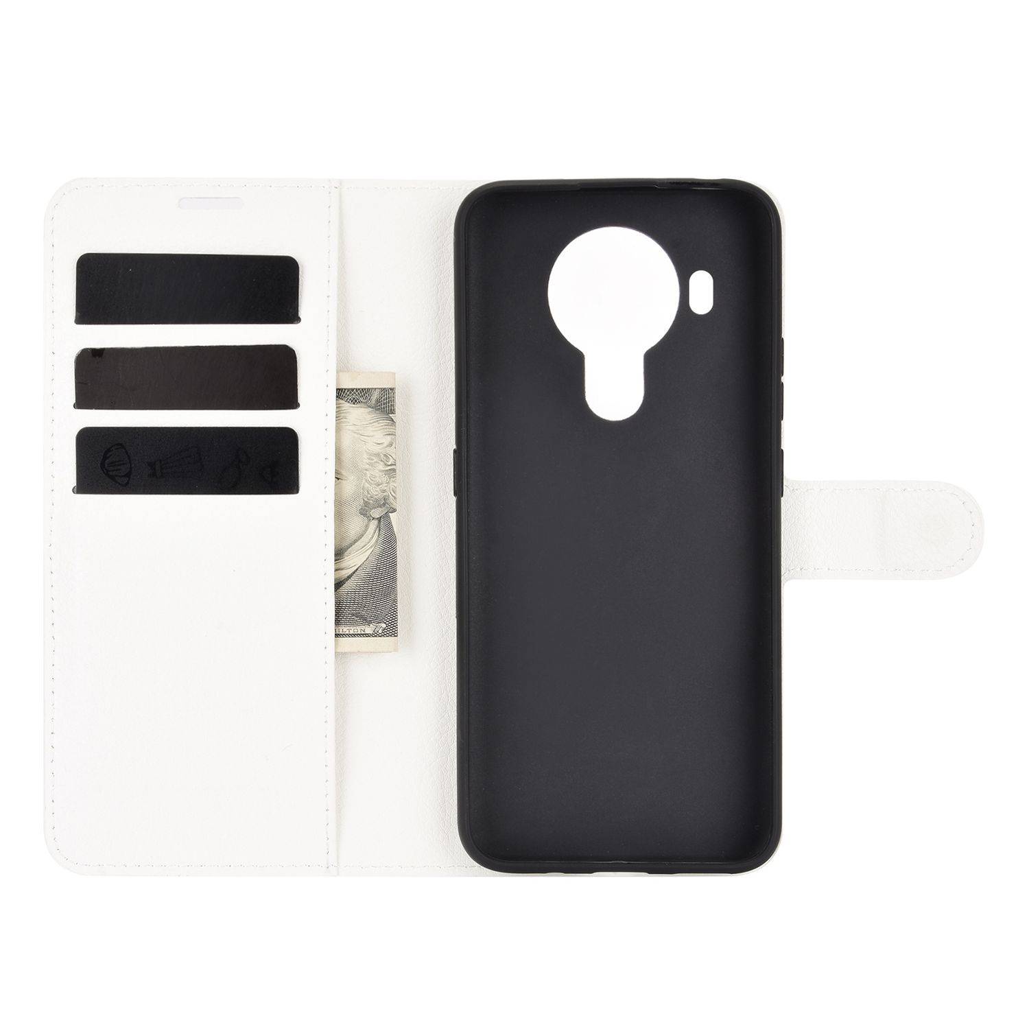 Nokia 5.4 Handyhülle Bookcover Weiß