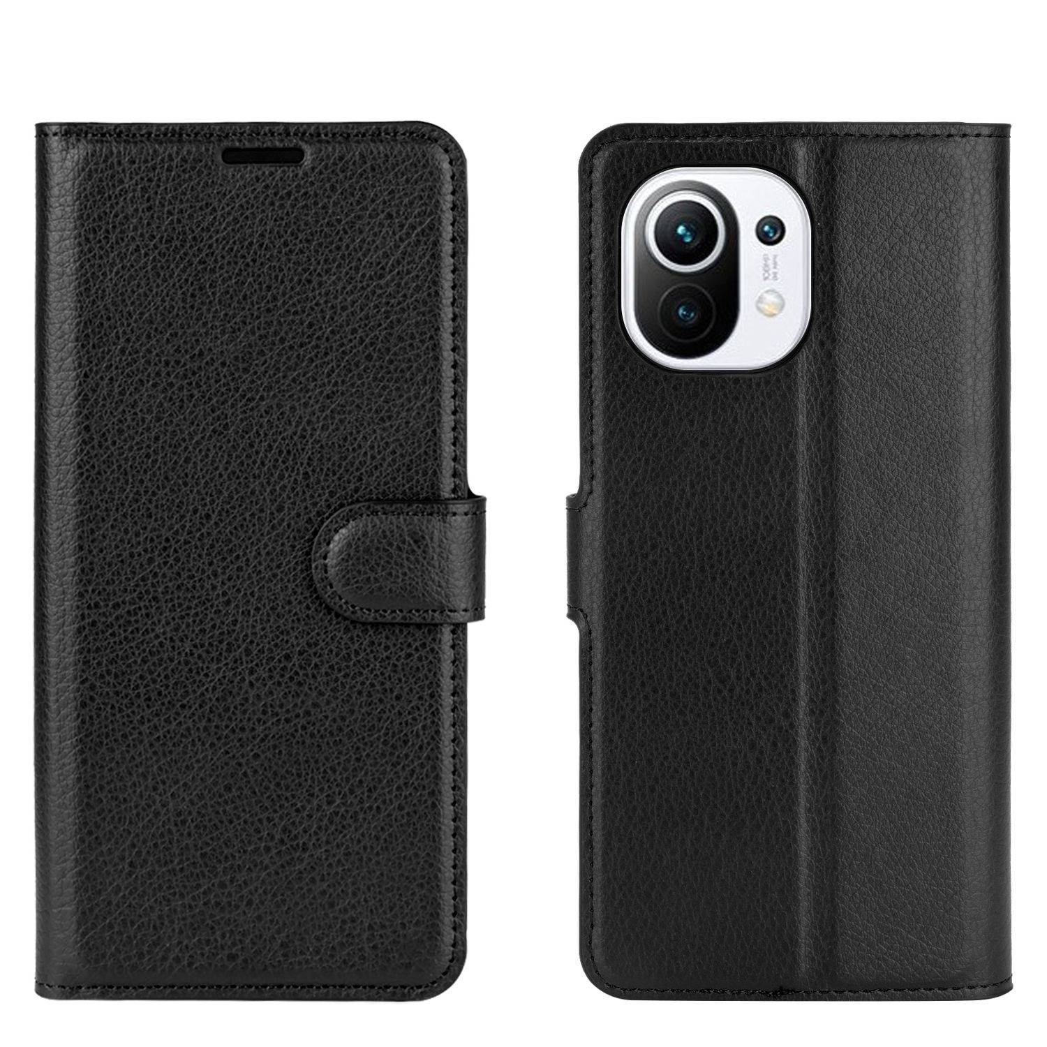Xiaomi Mi 11 Handyhülle Bookcover Schwarz