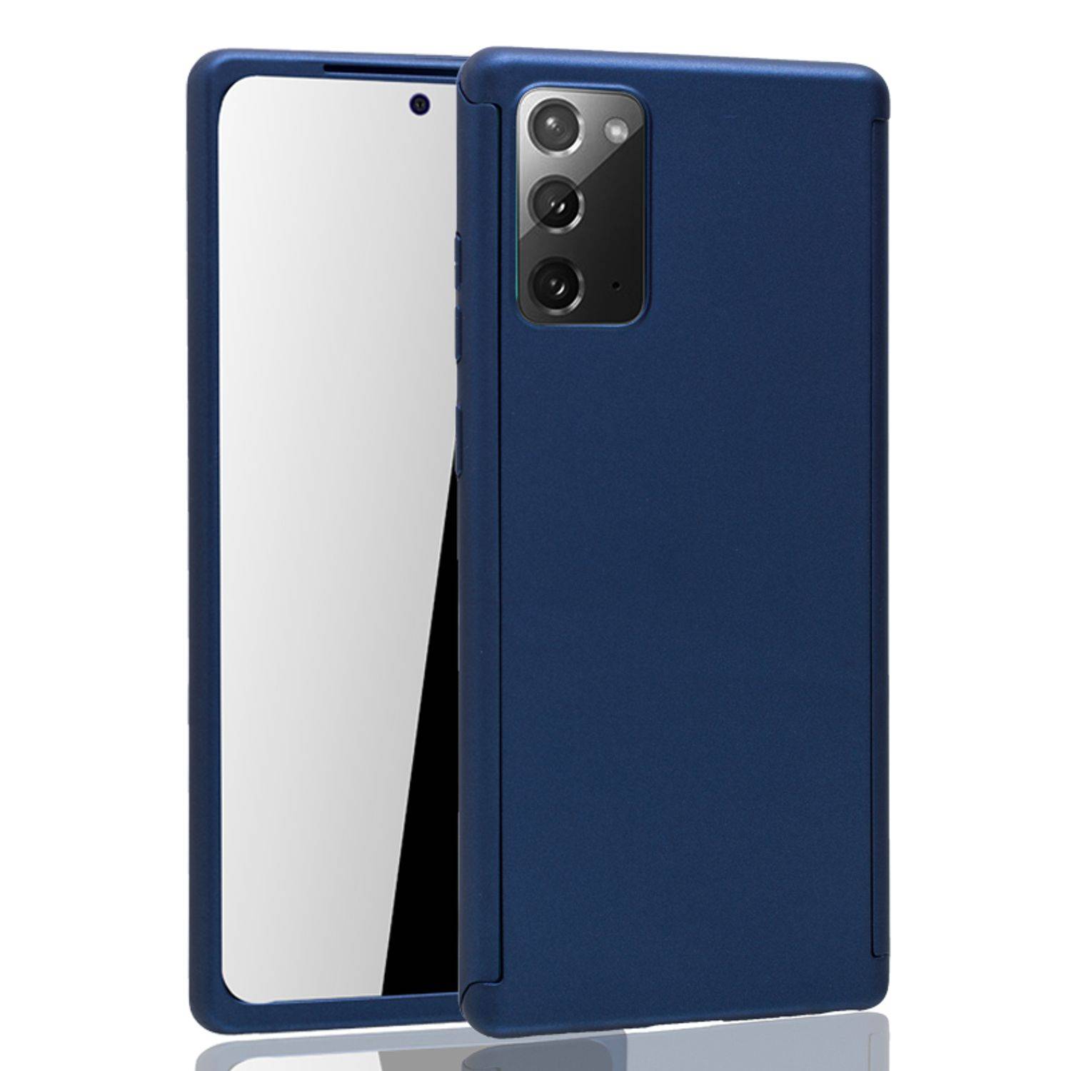Samsung Galaxy Note 20 Handyhülle 360 Grad Cover Displayschutz Full Cover Blau